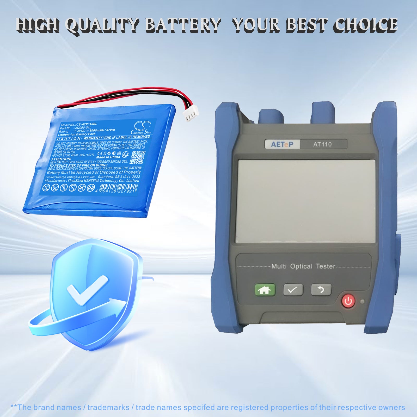 7.4V, Li-ion, 5000mAh, Battery fits Aetep AT110, 37Wh Equipment, Survey, Test Cameron Sino Technology Limited