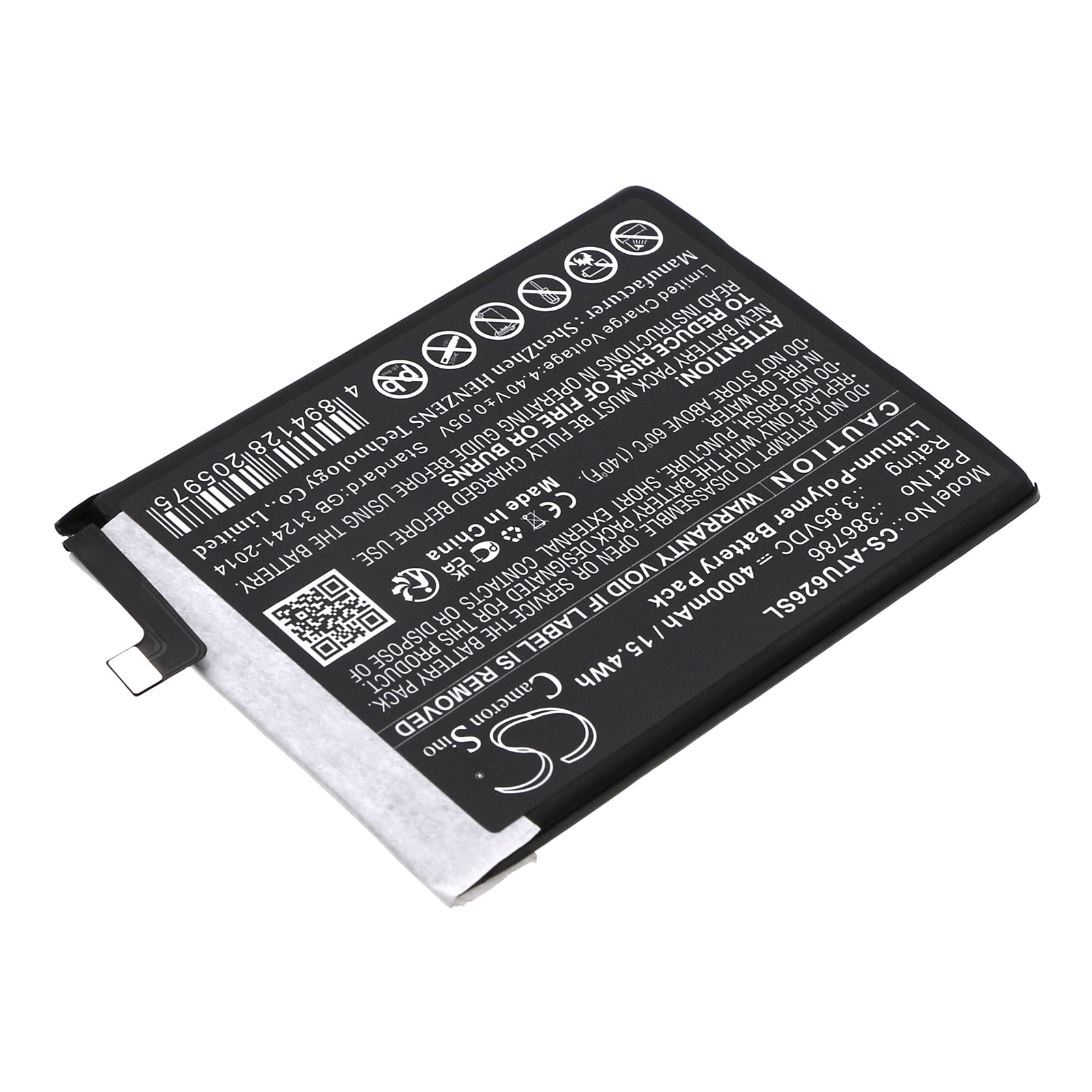 Li-Polymer, Mobile, SmartPhone Battery fits At&t Maestro 3, Motivate Max, 3.85V, 4000mAh Mobile, SmartPhone Cameron Sino Technology Limited