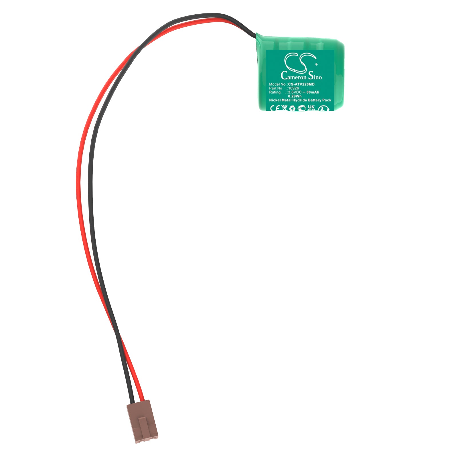 3.6V, Ni-MH, 80mAh, Battery fits Atoms V-2200, 0.29Wh Medical Cameron Sino Technology Limited