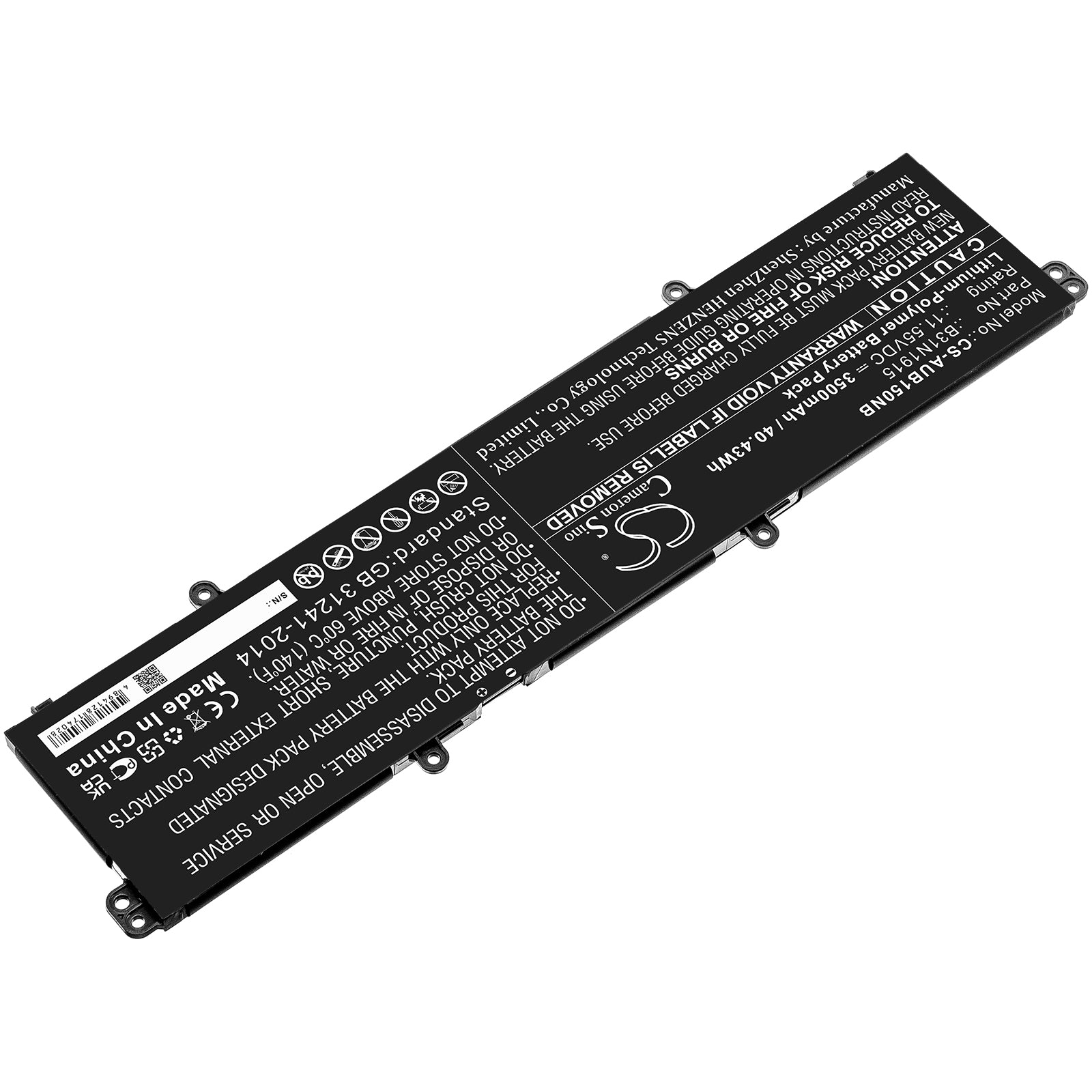 Li-Polymer, Notebook, Laptop Battery fits Asus Br1100cka, Br1100fka, 11.55V, 3500mAh Notebook, Laptop Cameron Sino Technology Limited