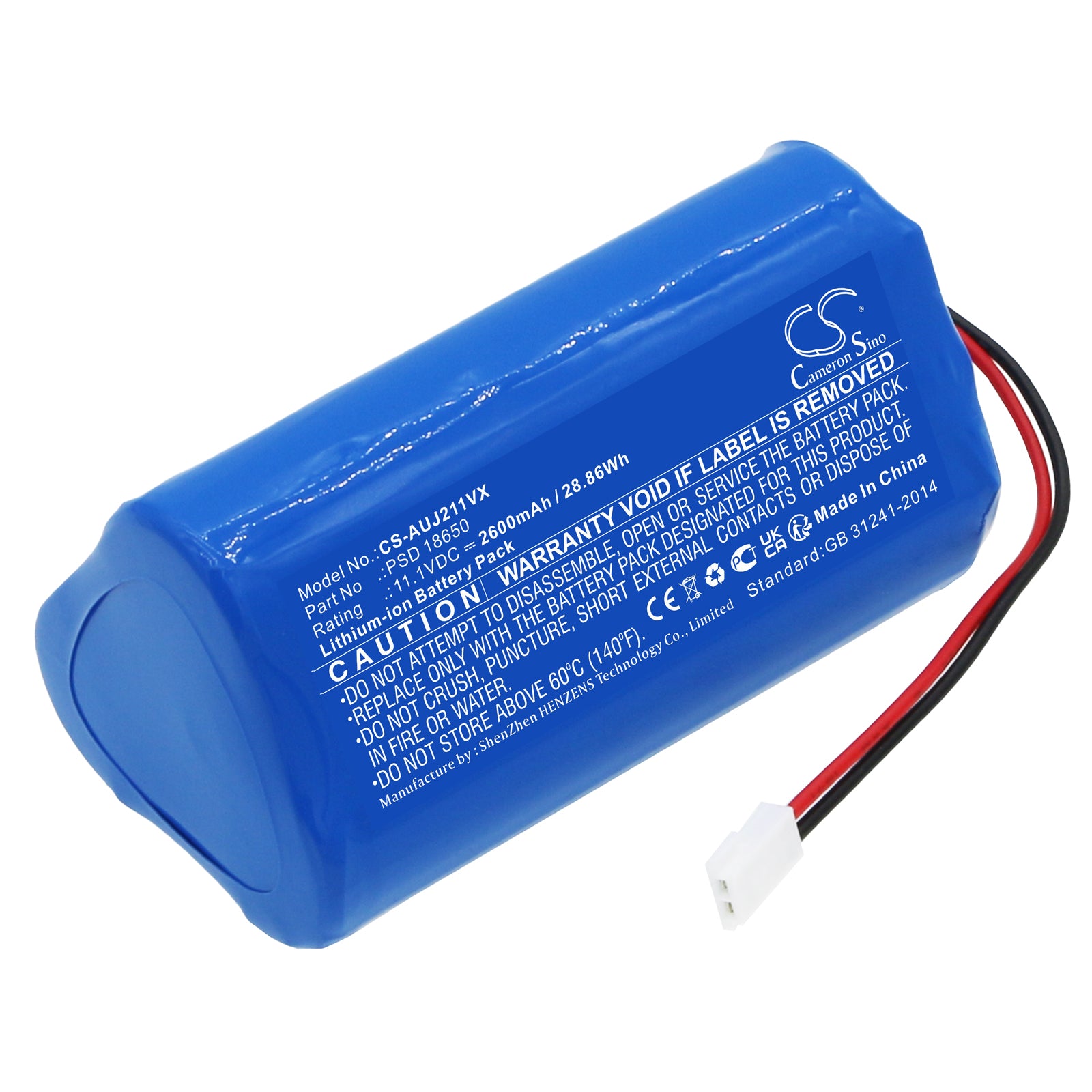 Li-ion, Vacuum Battery fits Aquajack 211 Pool Cleaner, 11.1V, 2600mAh Vacuum Cameron Sino Technology Limited