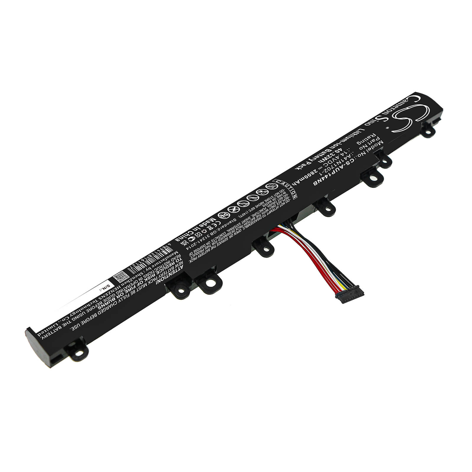 Li-ion Notebook Battery fits Asus, 0b110-00480100, A41n1702-1 14.4V, 2800mAh Notebook & Laptop Cameron Sino Technology Limited