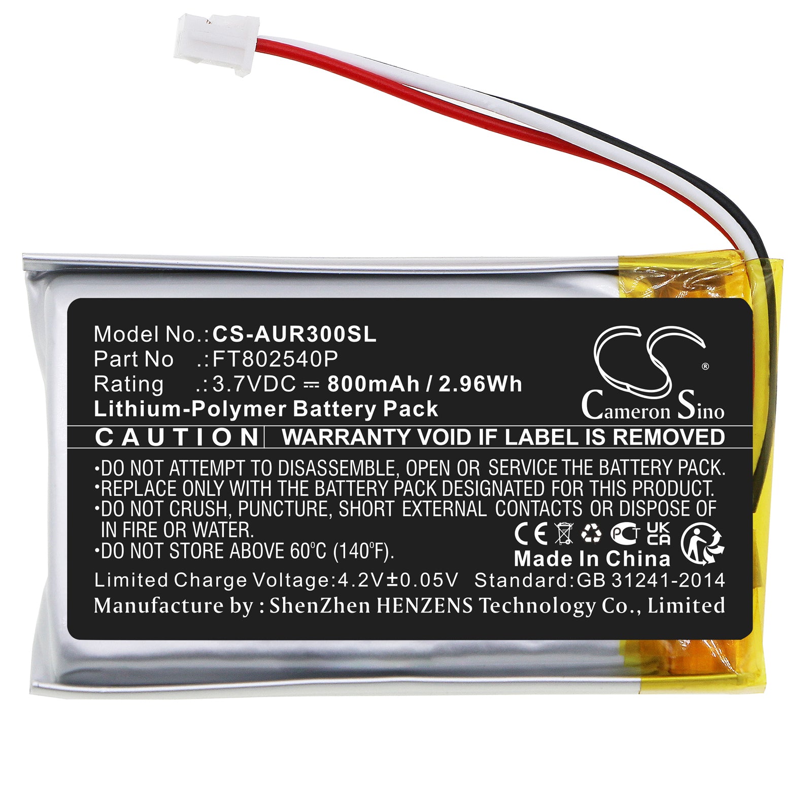 Li-Polymer, Keyboard,Mouse Battery fits Asus Rog Chakram, 3.7V, 800mAh Keyboard,Mouse Cameron Sino Technology Limited