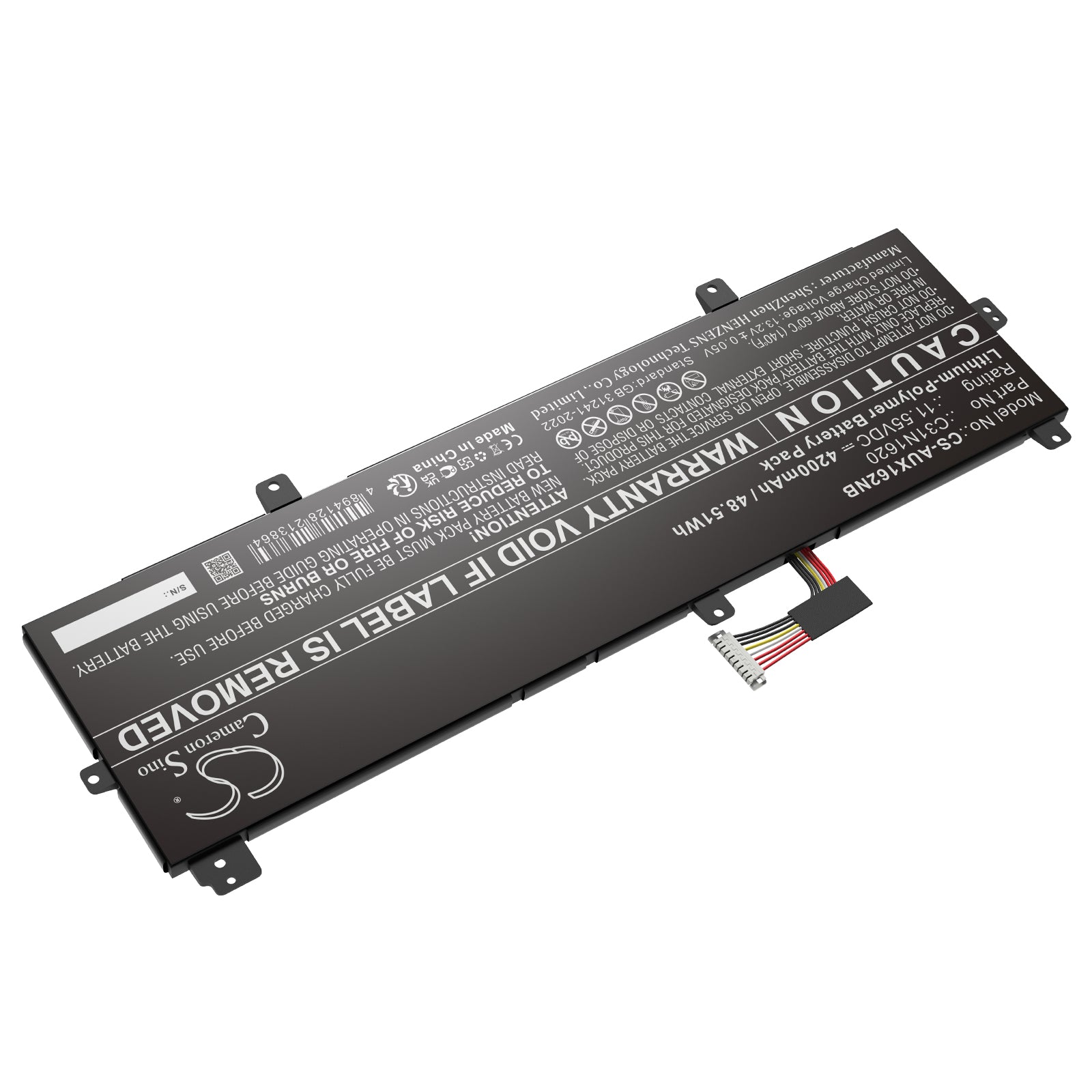 11.55V, Li-Polymer, 4200mAh, Battery fits Asus BX430, BX430UA, 48.51Wh Notebook, Laptop Cameron Sino Technology Limited