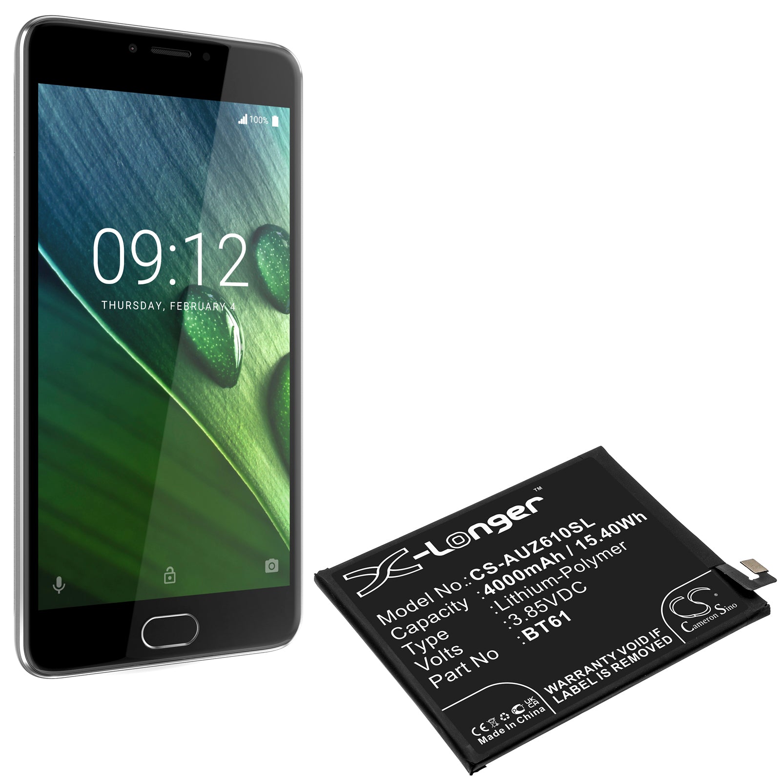 Li-Polymer, Mobile, SmartPhone Battery fits Acer Liquid Z6 Plus, 3.85V, 4000mAh Mobile, SmartPhone Cameron Sino Technology Limited