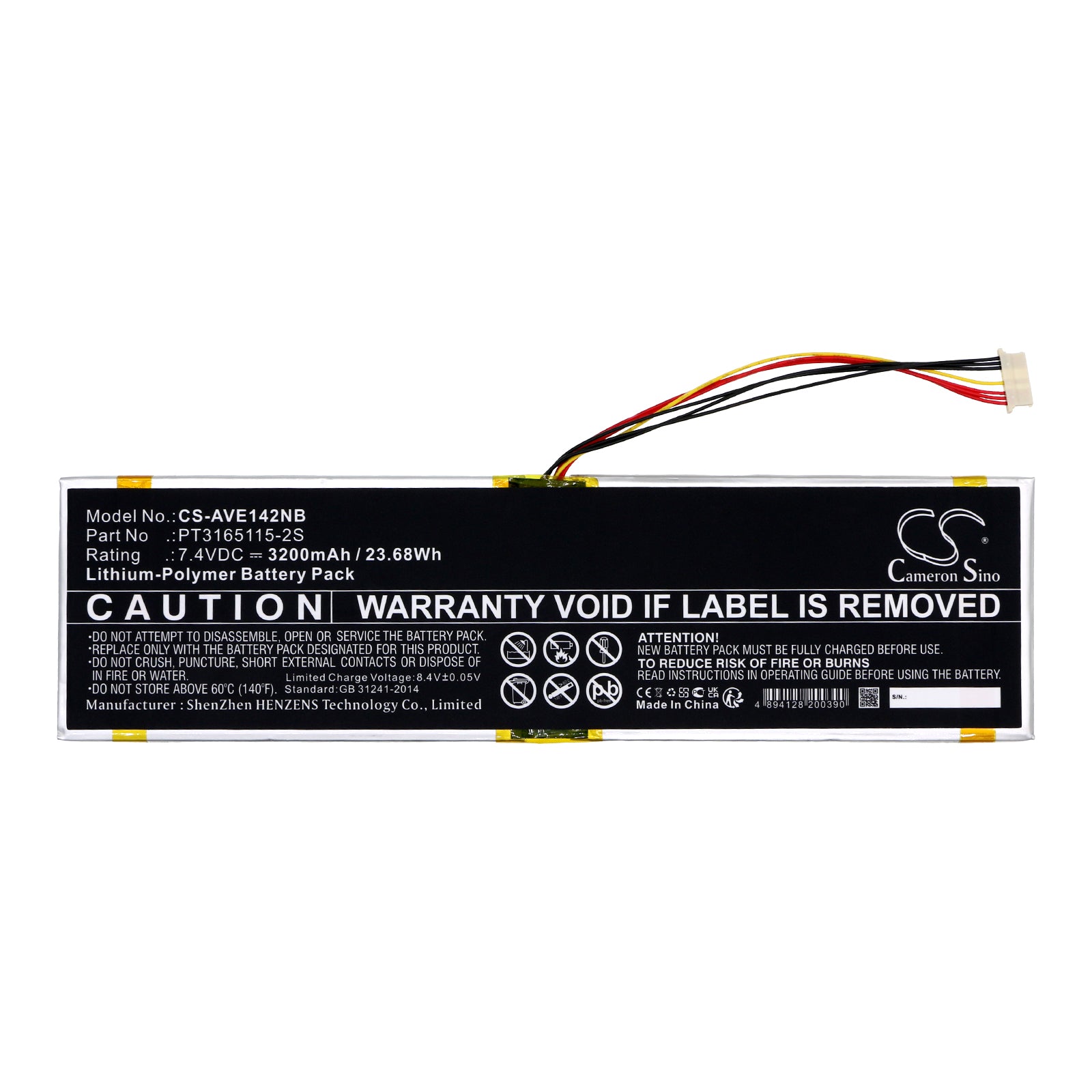 Li-Polymer, Notebook, Laptop Battery fits Avita Essential Ne14a2, 7.4V, 3200mAh Notebook, Laptop Cameron Sino Technology Limited