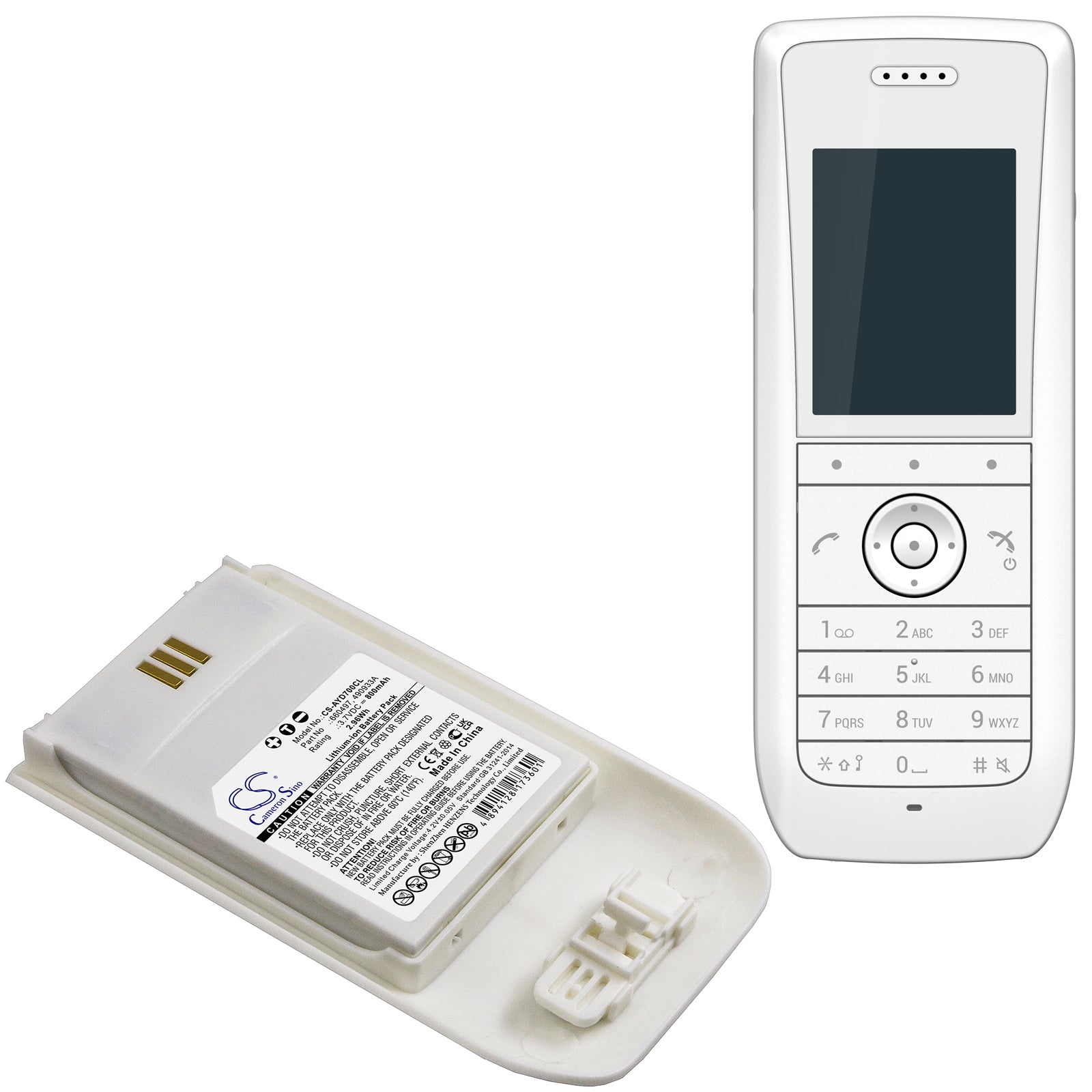 Li-ion, Cordless Phone Battery fits Mitel 5614, 5634, 3.7V, 800mAh Cordless Phone Cameron Sino Technology Limited