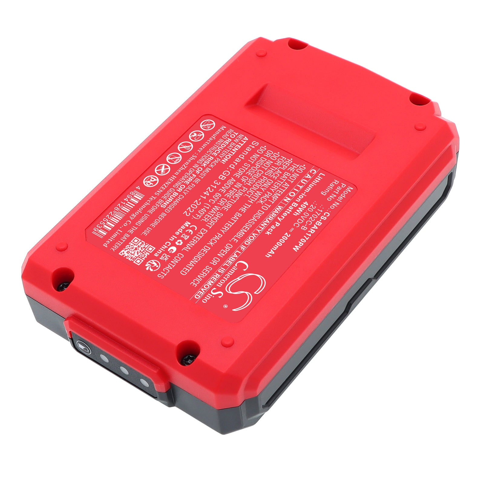 20V, Li-ion, 2000mAh, Battery fits Bauer 20V Brushless Cordless, 20V Brushless Cordless, 40Wh Power Tools Cameron Sino Technology Limited