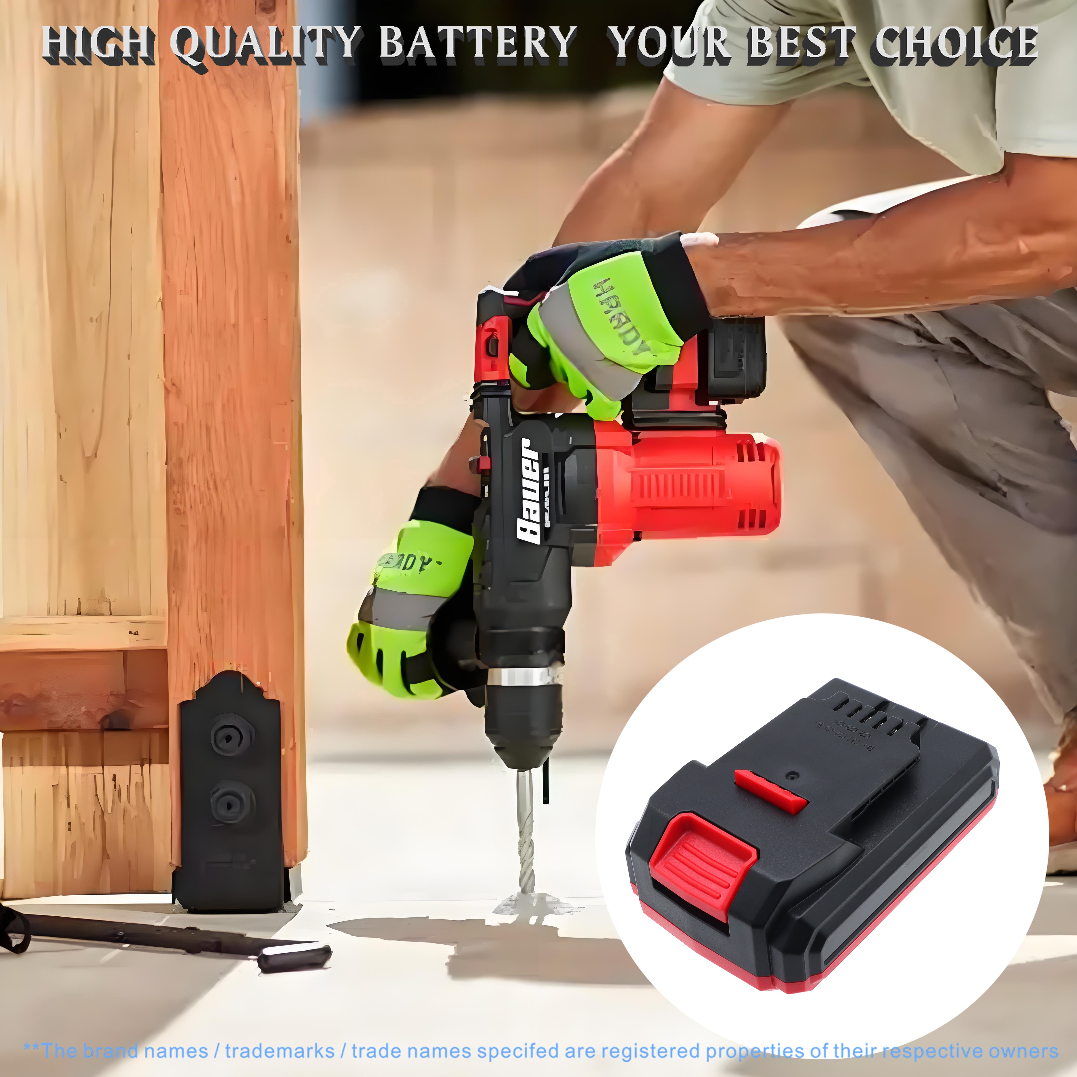 20V, Li-ion, 2000mAh, Battery fits Bauer 20V Brushless Cordless, 20V Brushless Cordless, 40Wh Power Tools Cameron Sino Technology Limited