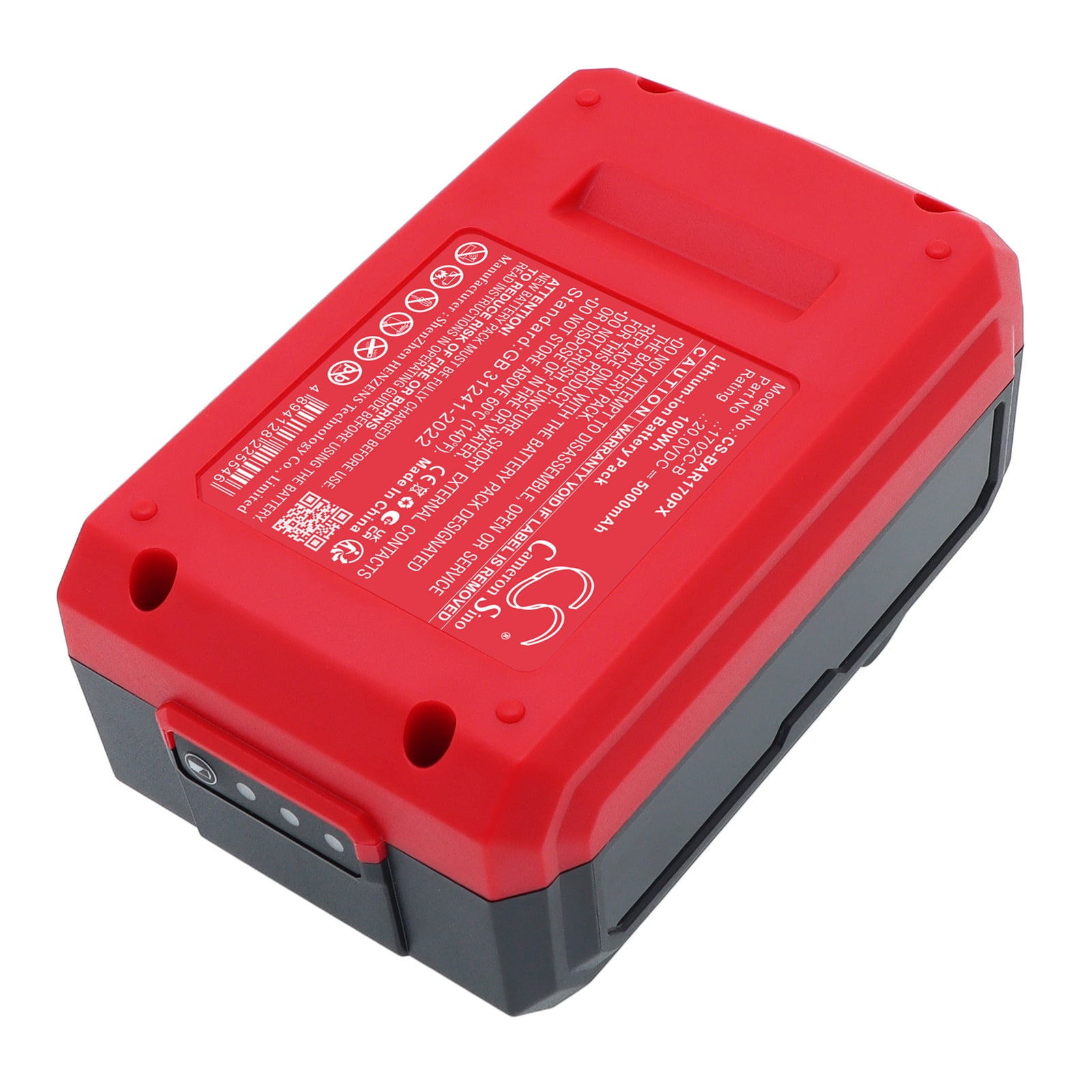 20V, Li-ion, 5000mAh, Battery fits Bauer 20V Brushless Cordless, 20V Brushless Cordless, 100Wh Power Tools Cameron Sino Technology Limited