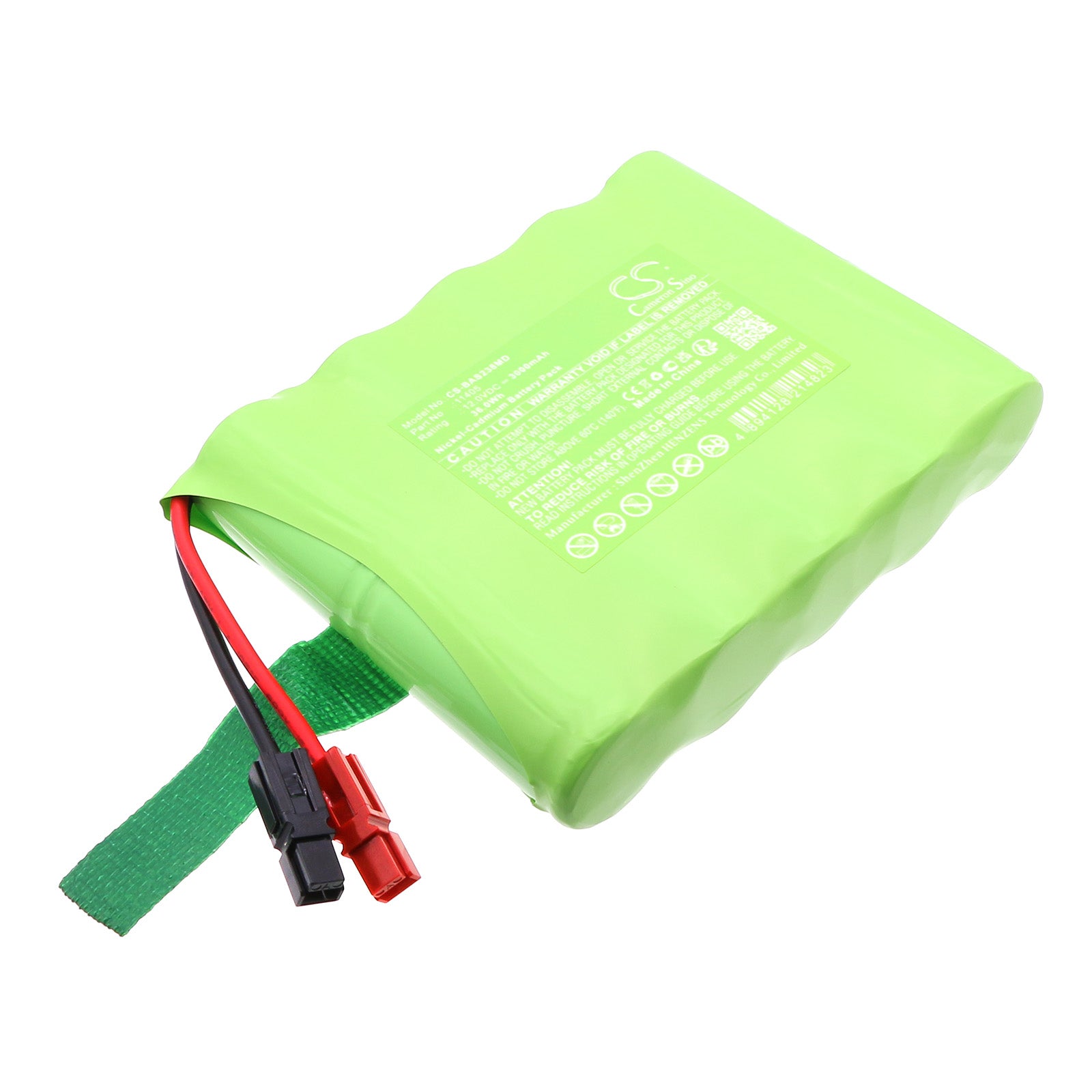 12V, Ni-CD, 3000mAh, Battery fits Baxter Healthcare Tube Sealer 2380, 36Wh Medical Cameron Sino Technology Limited