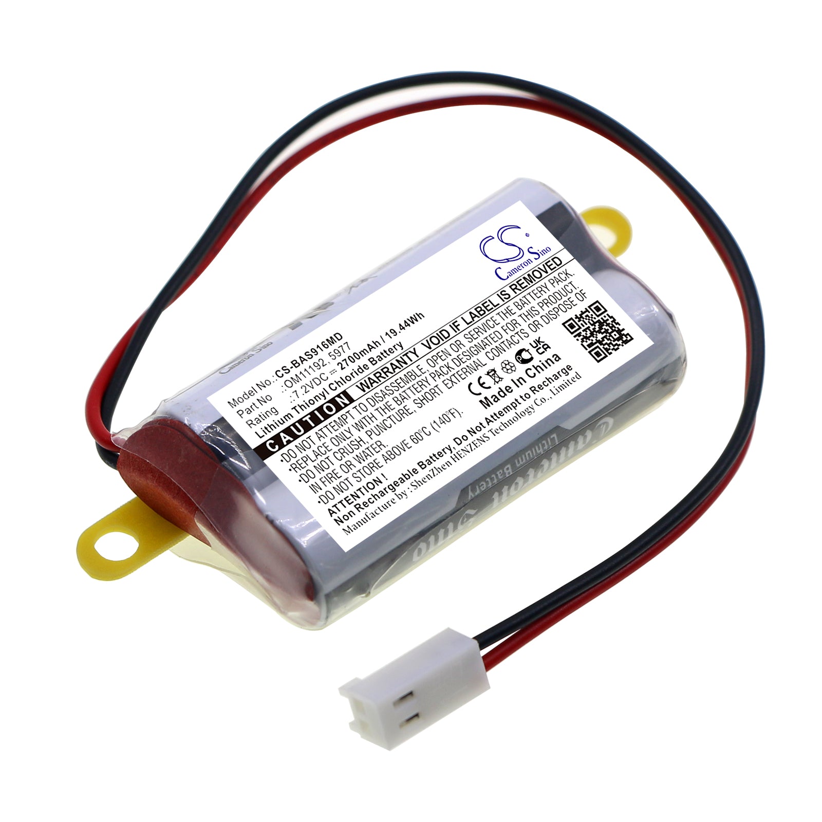 Li-SOCl2, Medical Battery fits Baxter Healthcare 2m91617, Colleague Infusion Pump Memory, 7.2V, 2700mAh Medical Cameron Sino Technology Limited