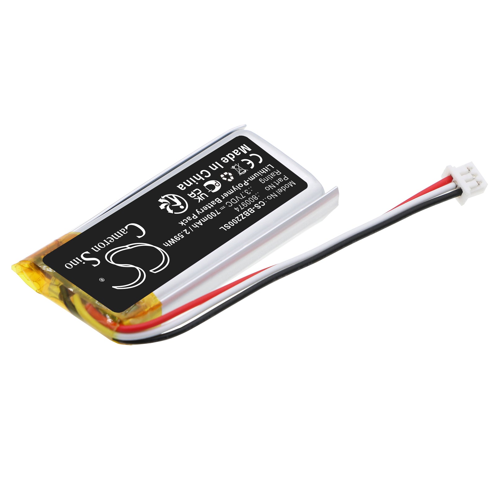 Li-Polymer, BabyPhone Battery fits Beaba Babyphone Audio Simply Zen, Babyphone Audio Simply Zen 2.0, 3.7V, 700mAh BabyPhone Cameron Sino Technology Limited