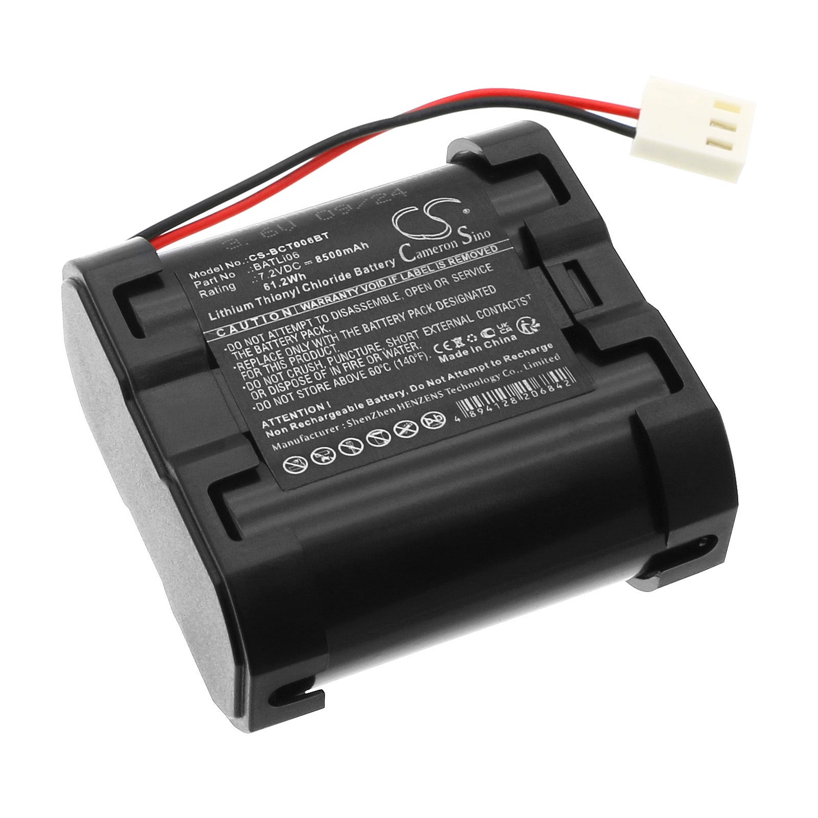 Li-SOCl2, Alarm System Battery fits Logisty D14650f, Dp8000, 7.2V, 8500mAh Alarm System Cameron Sino Technology Limited