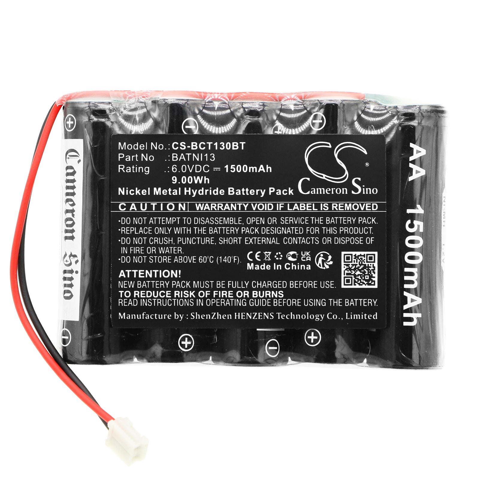 Ni-MH, Alarm System Battery fits Daitem Panel Pre 2007, 6.0V, 1500mAh Alarm System Cameron Sino Technology Limited