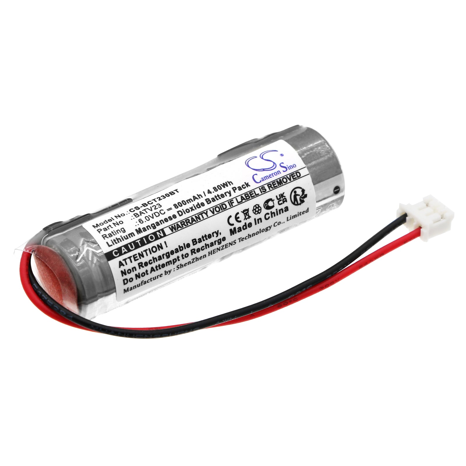 Li-MnO2, Alarm System Battery fits Daitem 214-27d, 216-27d, 6.0V, 800mAh Alarm System Cameron Sino Technology Limited