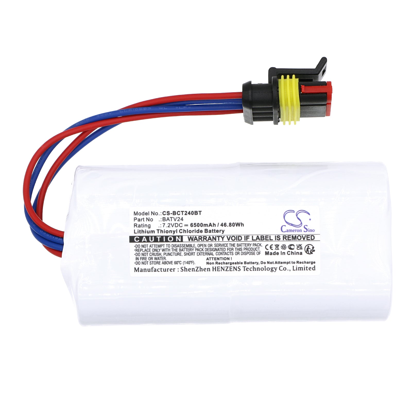 Li-SOCl2, Alarm System Battery fits Gira , Daitem Dc408, 7.2V, 6500mAh Alarm System Cameron Sino Technology Limited