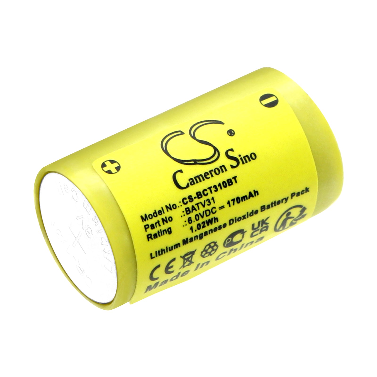 Li-MnO2, Alarm System Battery fits Daitem 604-27d, 6.0V, 170mAh Alarm System Cameron Sino Technology Limited