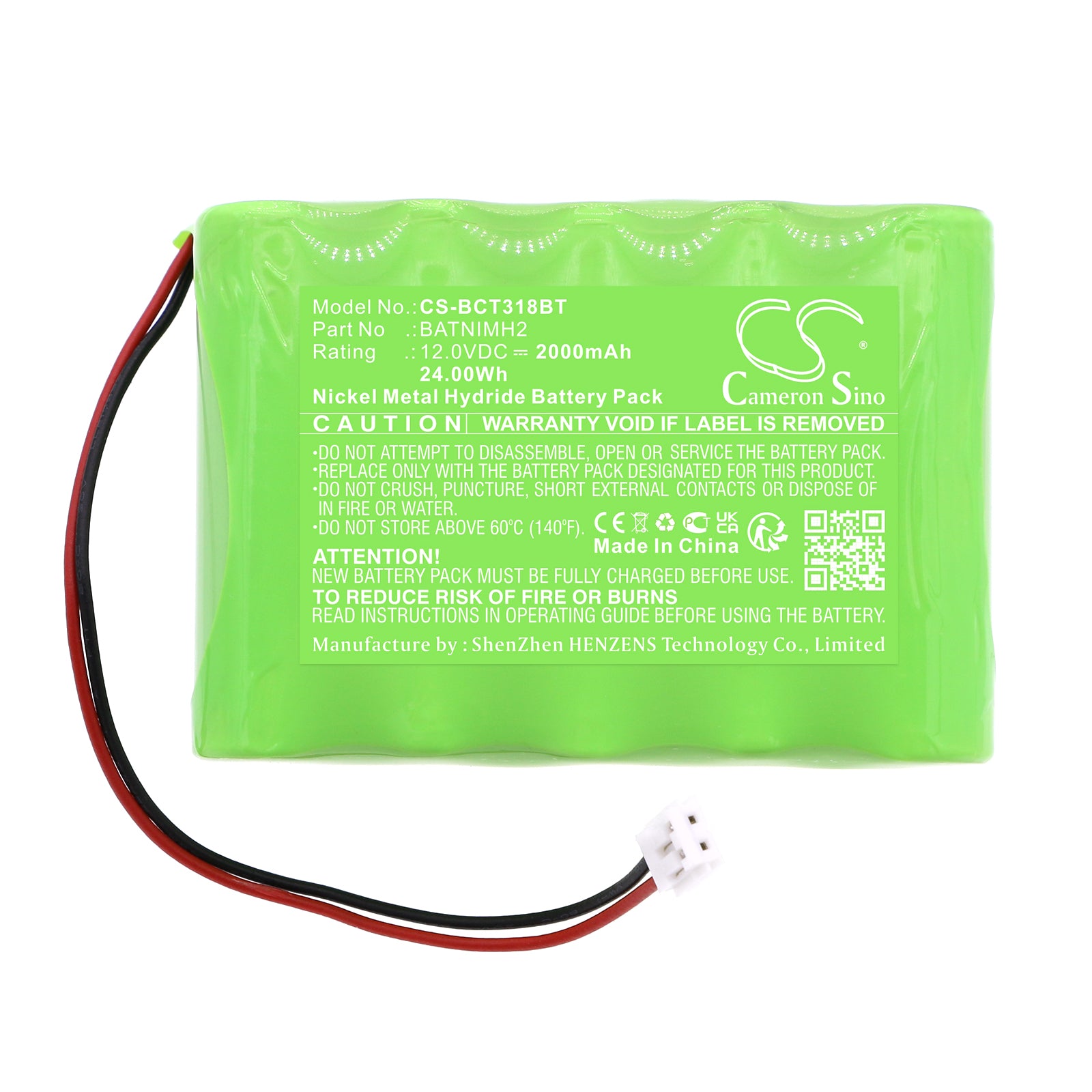 Ni-MH, Alarm System Battery fits Daitem 318-16d, Es318-22f, 12.0V, 2000mAh Alarm System Cameron Sino Technology Limited