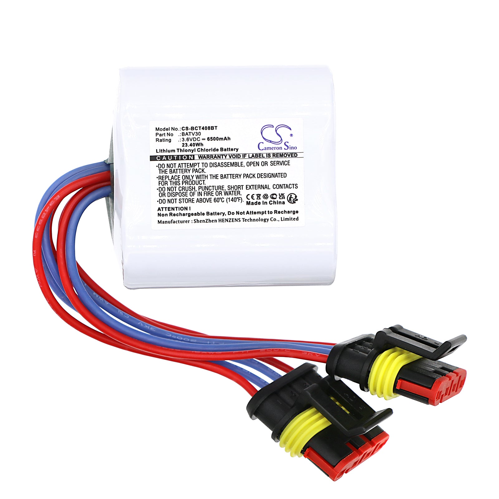 Li-SOCl2, Alarm System Battery fits Daitem 408-27d, 3.6V, 6500mAh Alarm System Cameron Sino Technology Limited