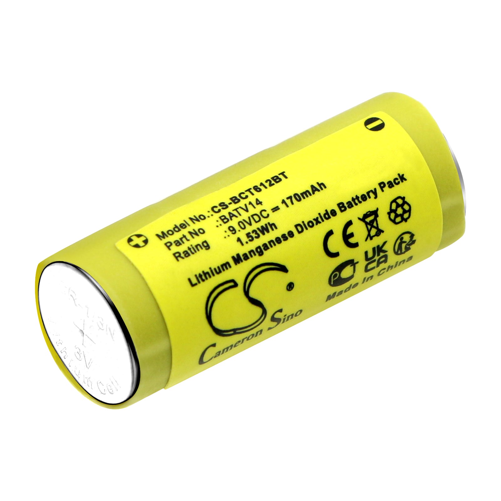 Li-MnO2, Alarm System Battery fits Daitem Dc611, Dc612, 9.0V, 170mAh Alarm System Cameron Sino Technology Limited