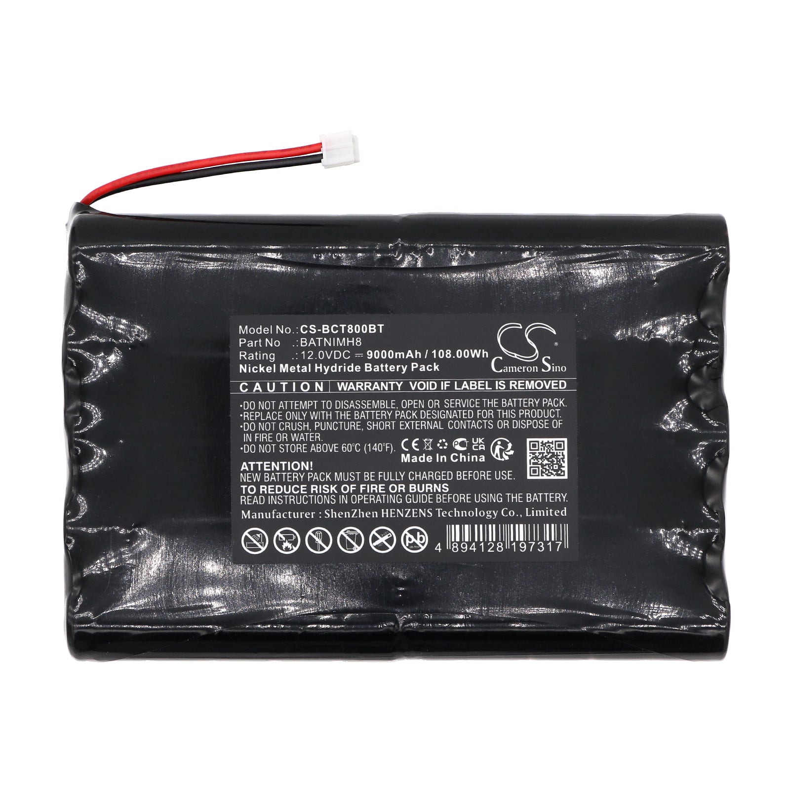 Ni-MH, Alarm System Battery fits Daitem 318-16d, 12.0V, 9000mAh Alarm System Cameron Sino Technology Limited