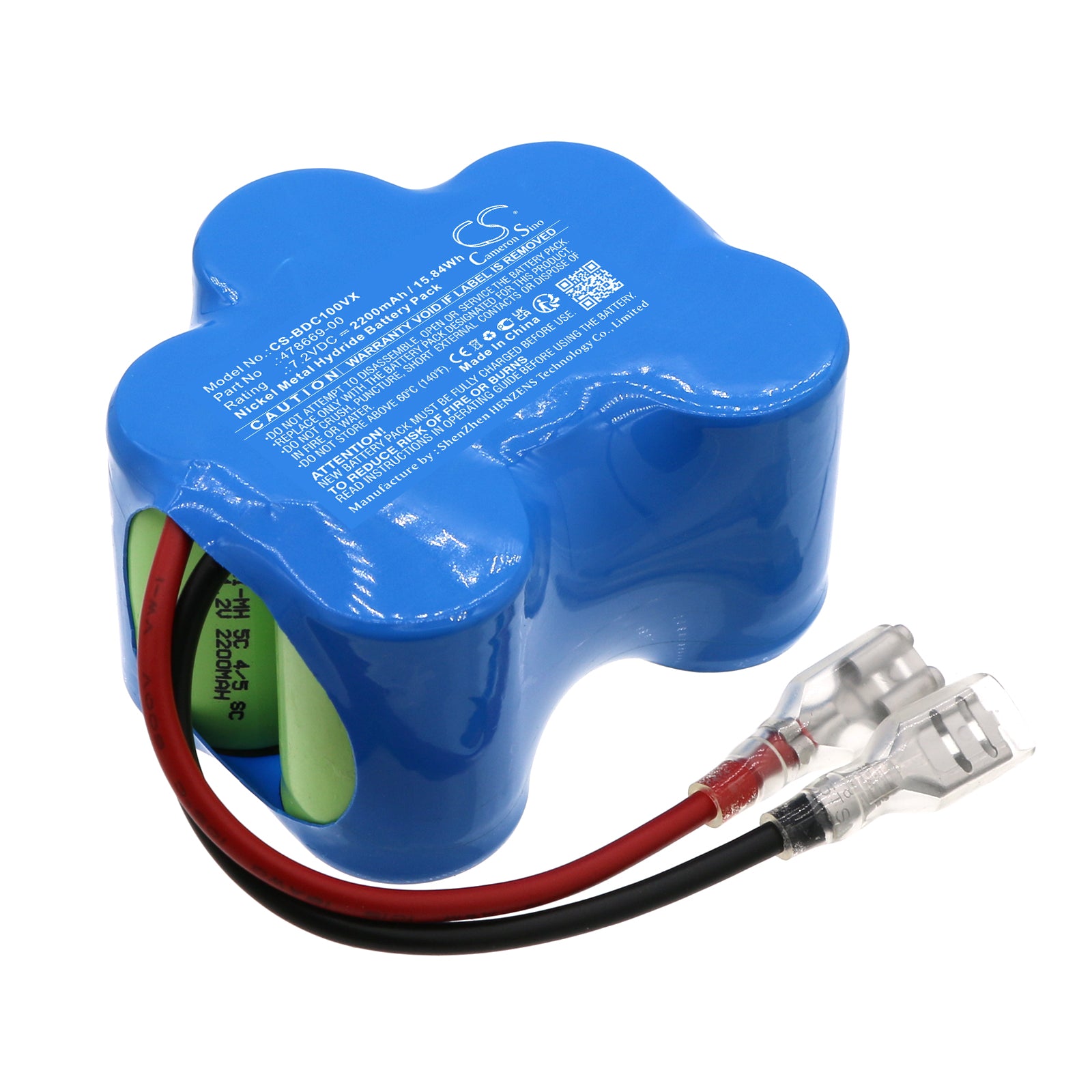 Ni-MH, Vacuum Battery fits Black&decker Ssc1000, 7.2V, 2200mAh Vacuum Cameron Sino Technology Limited