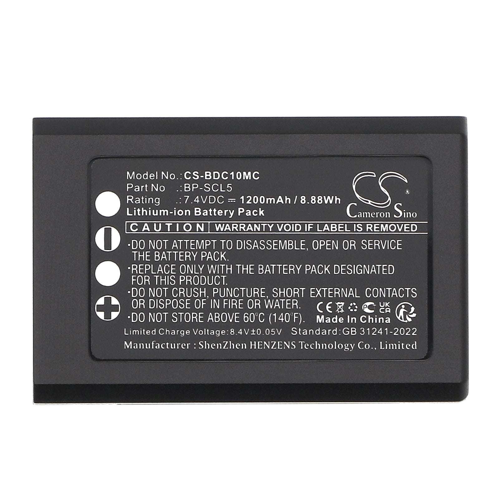 7.4V, Li-ion, 1200mAh, Battery fits Leica M10, M10P, 8.88Wh Camera Cameron Sino Technology Limited