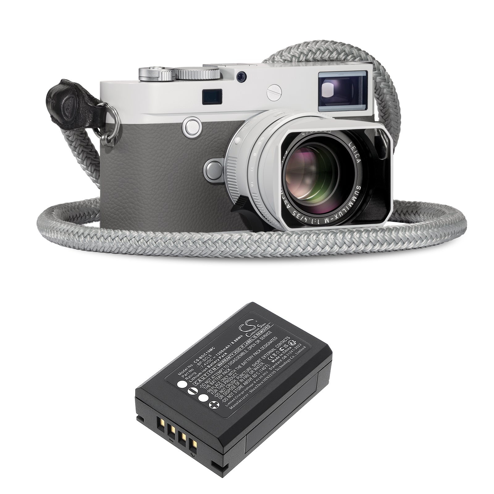 7.4V, Li-ion, 1200mAh, Battery fits Leica M10, M10P, 8.88Wh Camera Cameron Sino Technology Limited