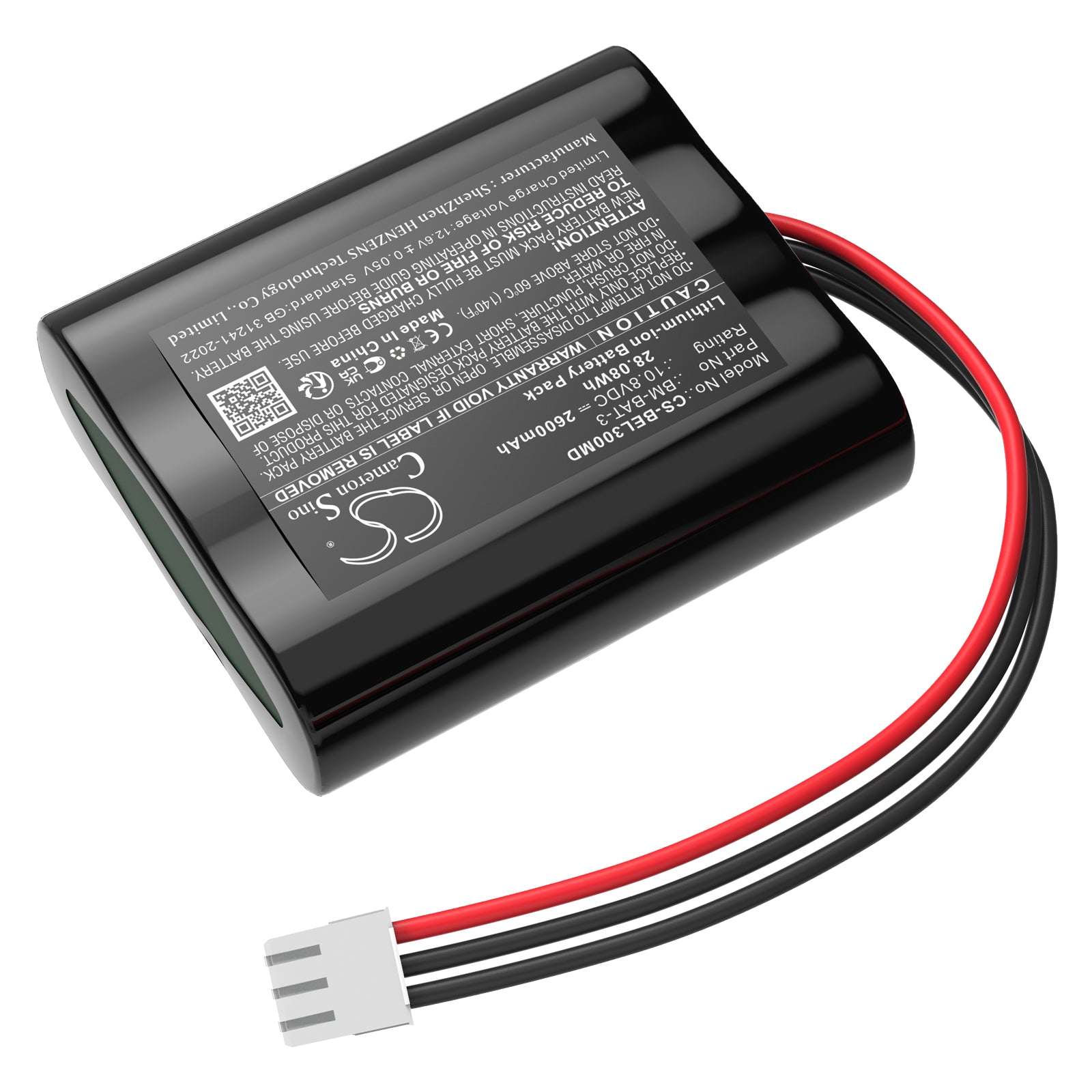 10.8V, Li-ion, 2600mAh, Battery fits Bionet BM3 Pro, BM3Vet Elite, 28.08Wh Medical Cameron Sino Technology Limited