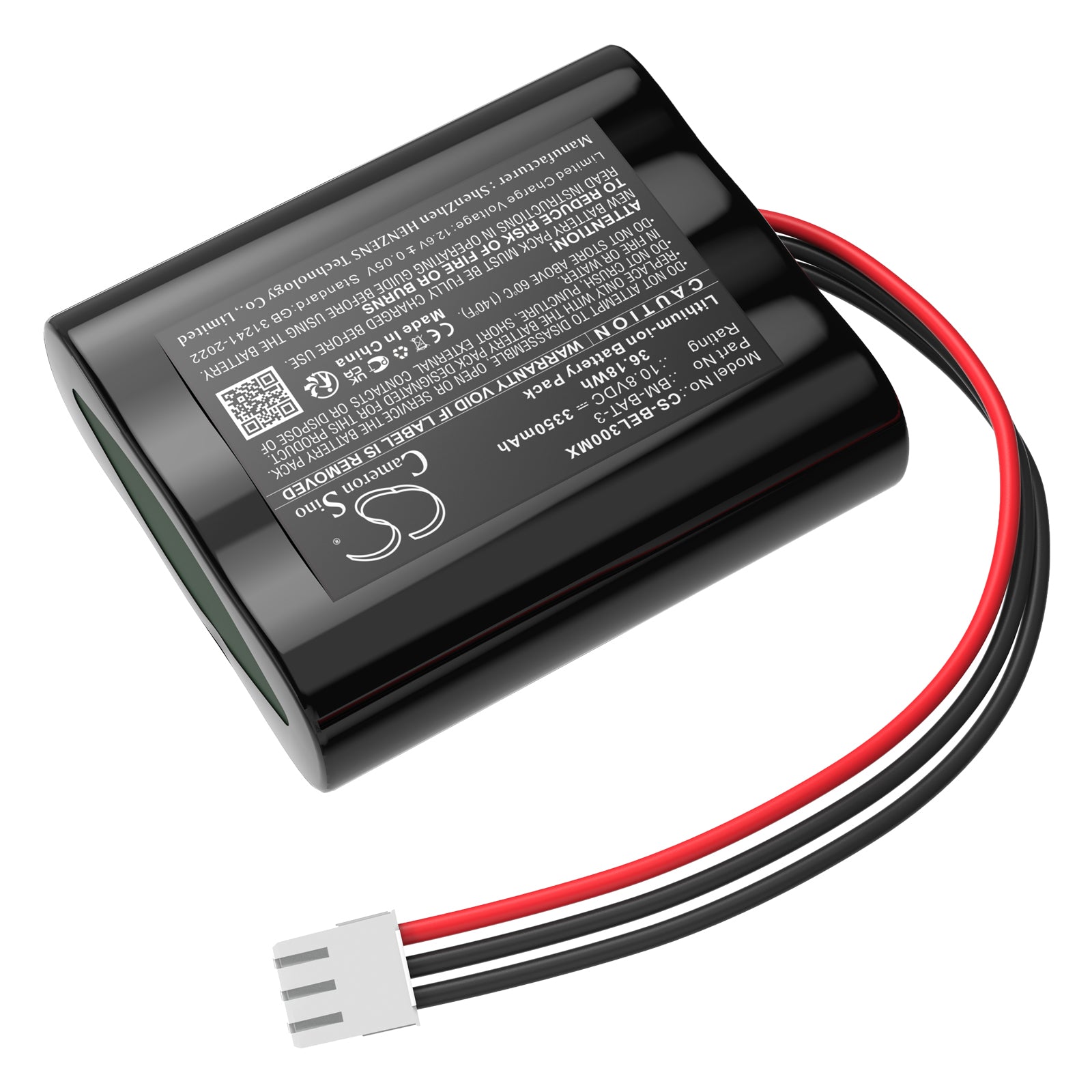 10.8V, Li-ion, 3350mAh, Battery fits Bionet BM3 Pro, BM3Vet Elite, 36.18Wh Medical Cameron Sino Technology Limited