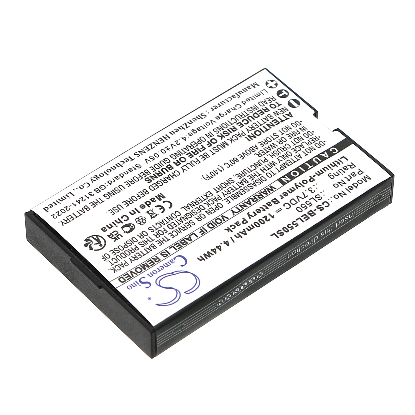 3.7V, Li-Polymer, 1200mAh, Battery fits Bea-fon AL550, 4.44Wh Mobile, SmartPhone Cameron Sino Technology Limited