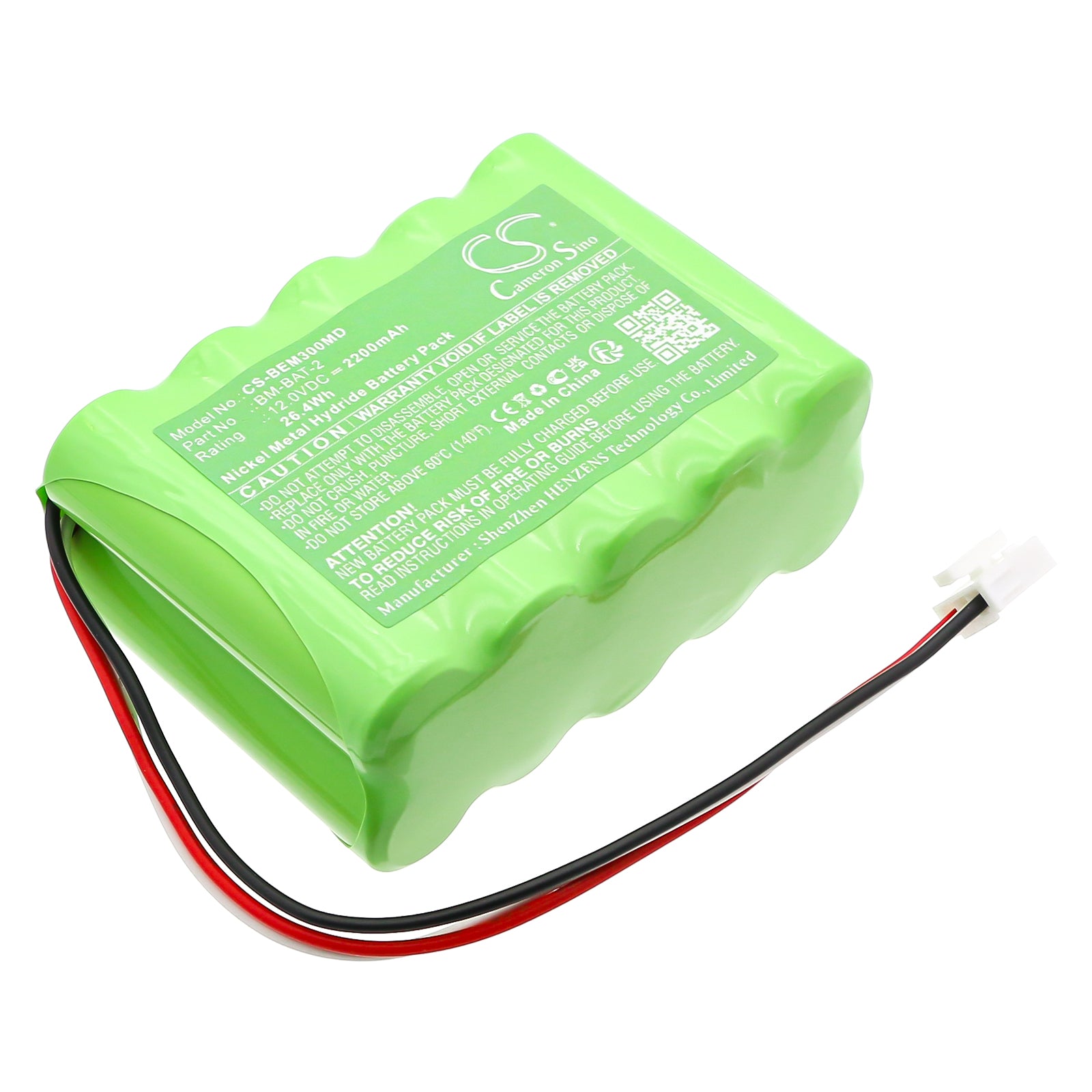 12V, Ni-MH, 2200mAh, Battery fits Bionet BM3, BM3 Vet, 26.4Wh Medical Cameron Sino Technology Limited