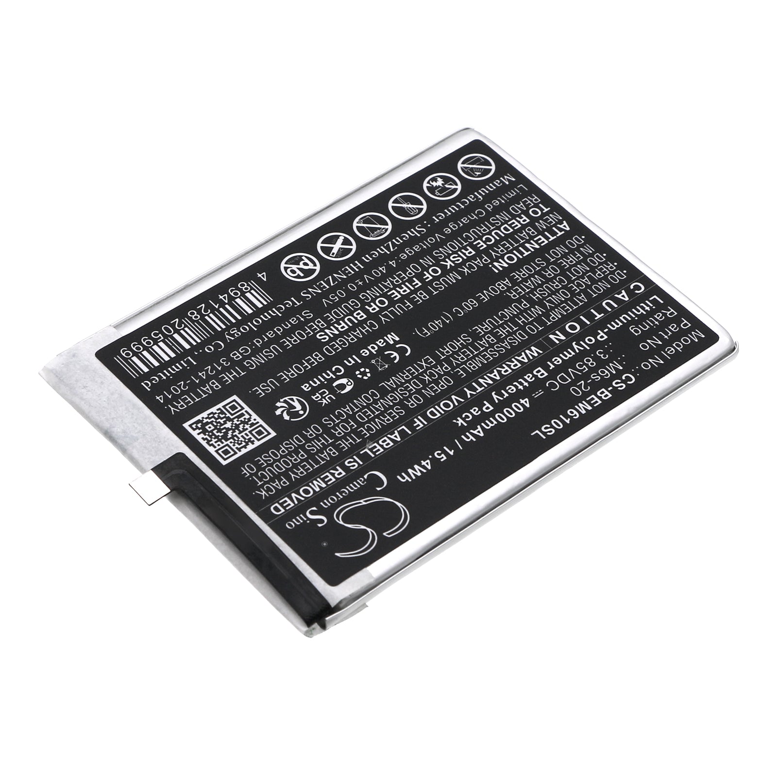 Li-Polymer, Mobile, SmartPhone Battery fits Bea-fon M6s, M6s Premium, 3.85V, 4000mAh Mobile, SmartPhone Cameron Sino Technology Limited