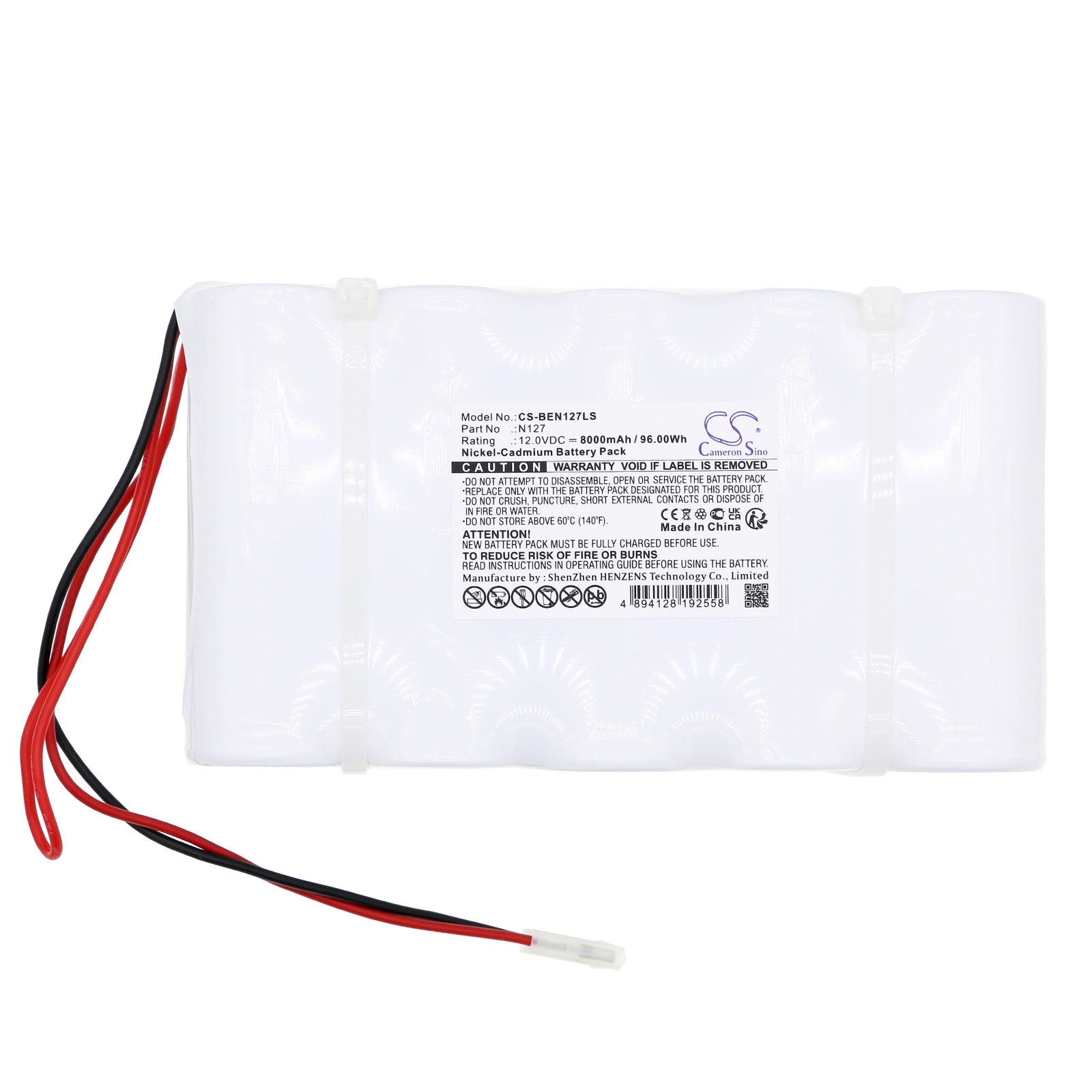 Ni-CD, Emergency Lighting Battery fits Big Beam 2se12n7, H2se12n7, 12.0V, 8000mAh Emergency Lighting Cameron Sino Technology Limited