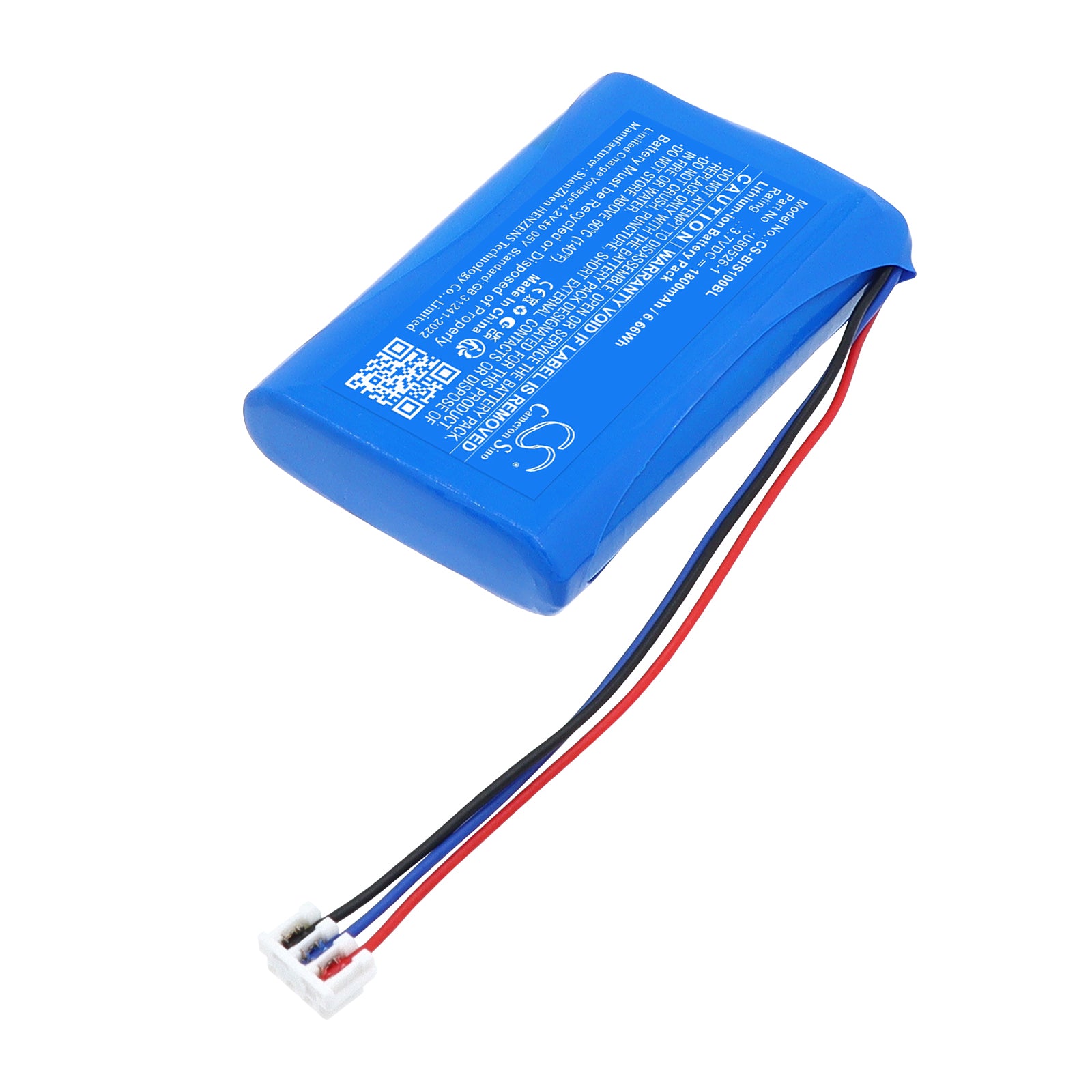 3.7V, Li-ion, 1800mAh, Battery fits Tyro Indus 1S Wireless E-stop, 6.66Wh Crane Remote Control Cameron Sino Technology Limited