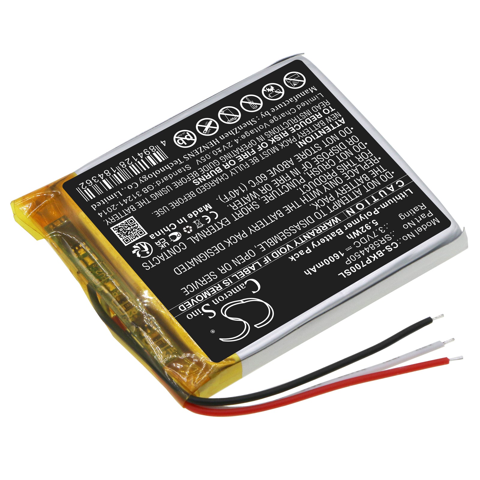 Li-Polymer, GPS, Navigator Battery fits Becker Transit 7sl Eu, Transit7sleu, 3.7V, 1600mAh GPS, Navigator Cameron Sino Technology Limited