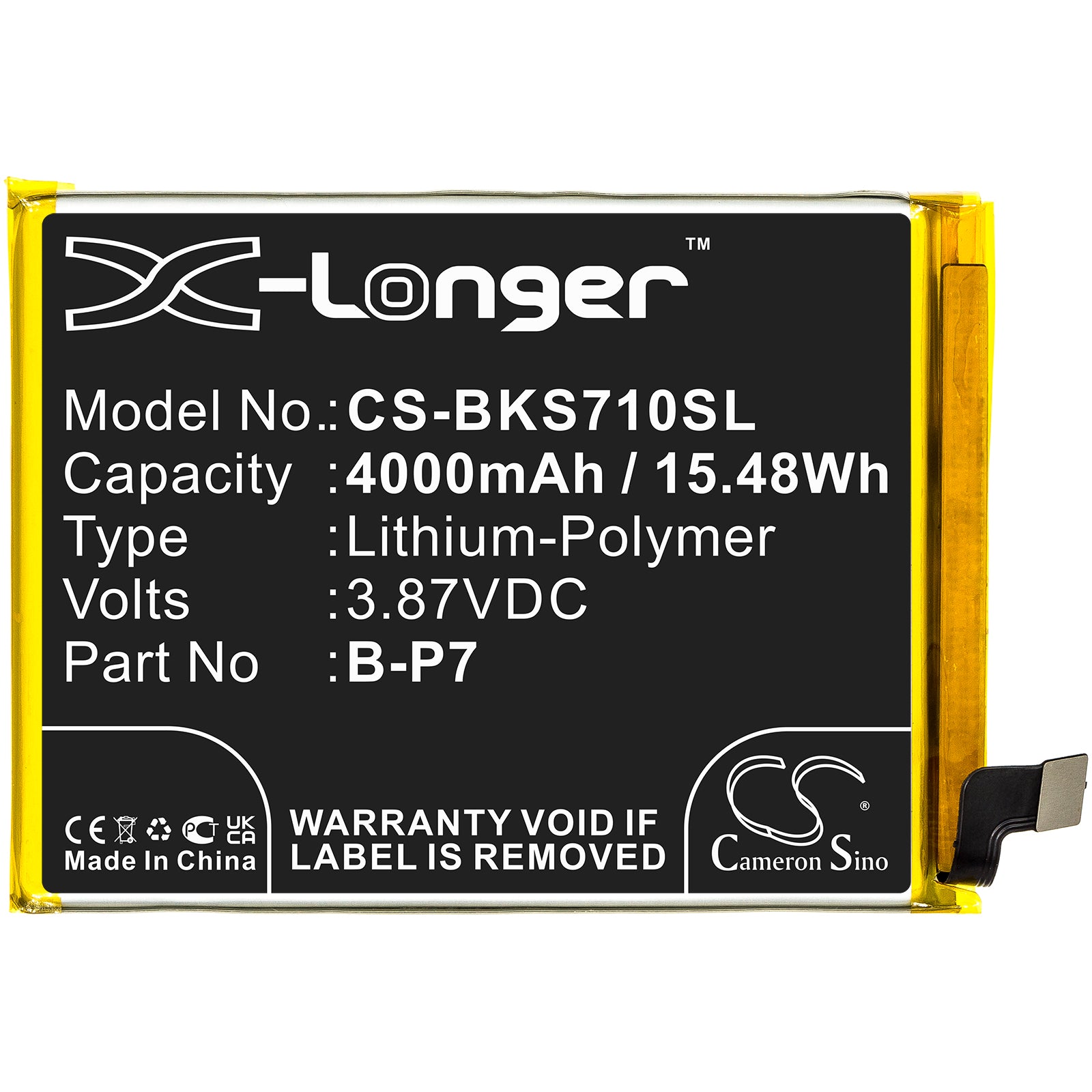 Li-Polymer, Mobile, SmartPhone Battery fits Vivo S7e, S7e 5g 2020, 3.87V, 4000mAh Mobile, SmartPhone Cameron Sino Technology Limited