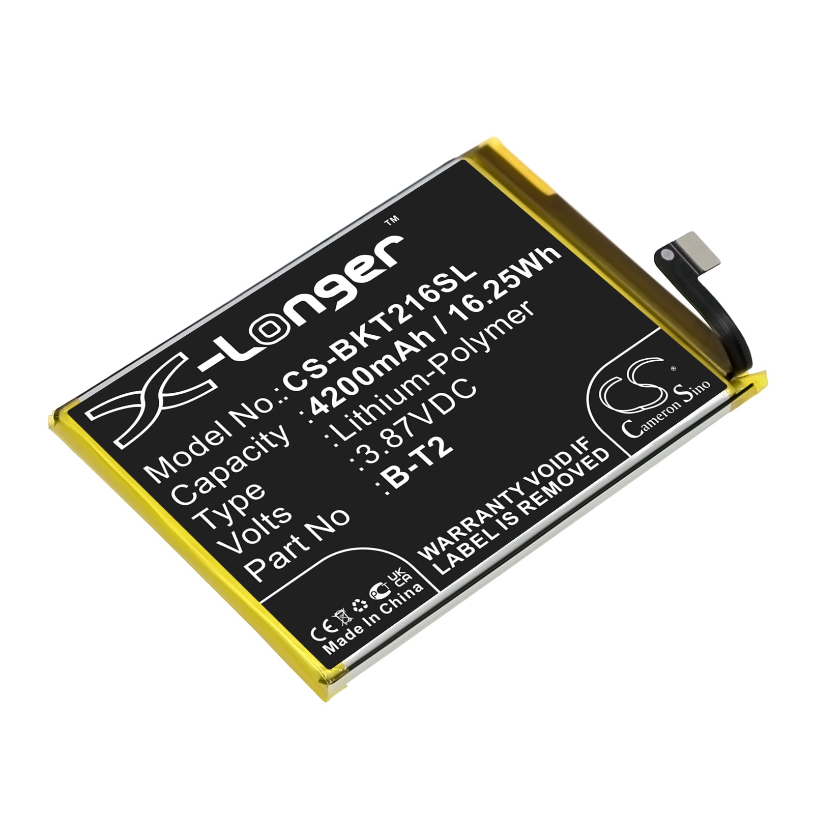 Li-Polymer, Mobile, SmartPhone Battery fits Vivo S12 Pro, S12 Pro 5g, 3.87V, 4200mAh Mobile, SmartPhone Cameron Sino Technology Limited