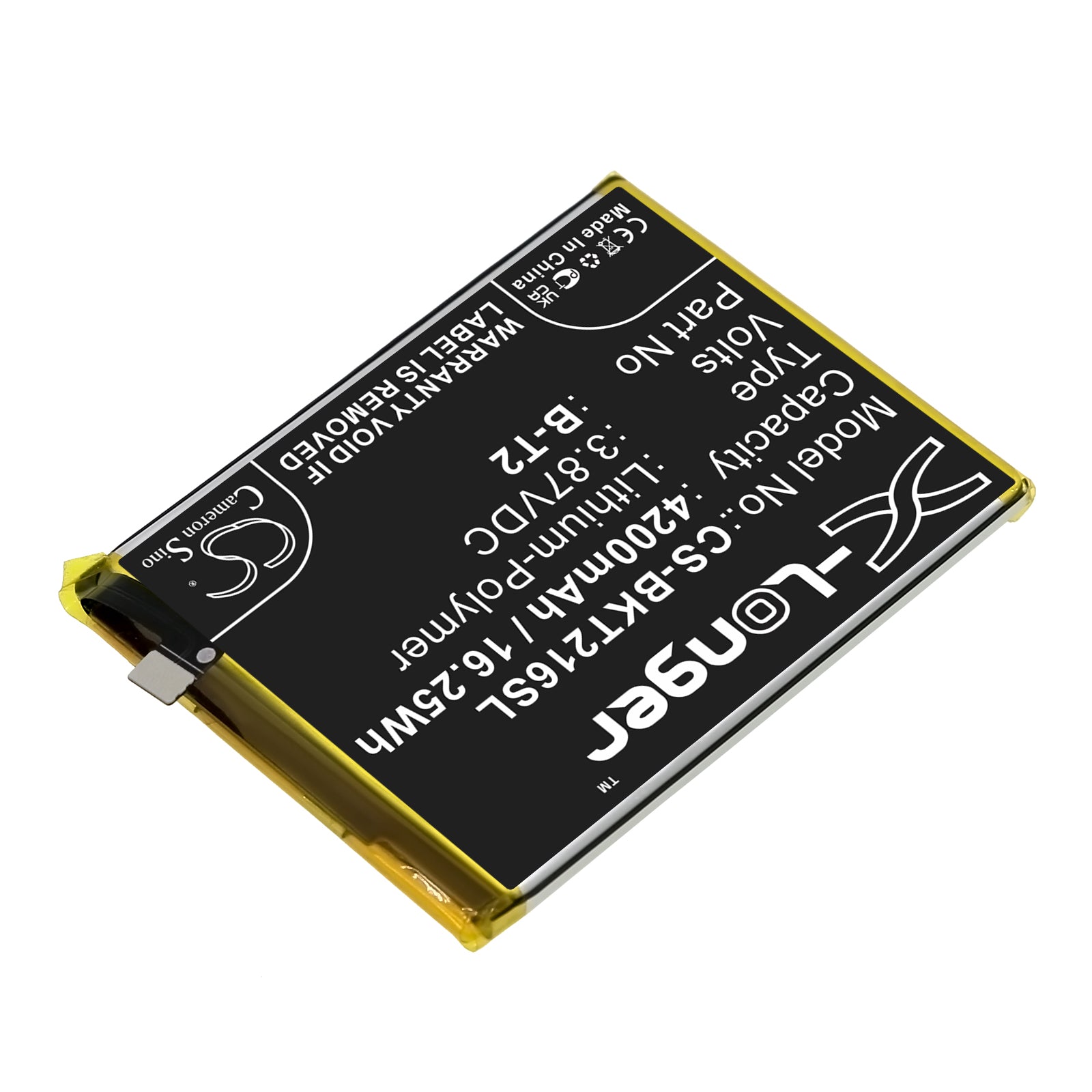 Li-Polymer, Mobile, SmartPhone Battery fits Vivo S12 Pro, S12 Pro 5g, 3.87V, 4200mAh Mobile, SmartPhone Cameron Sino Technology Limited