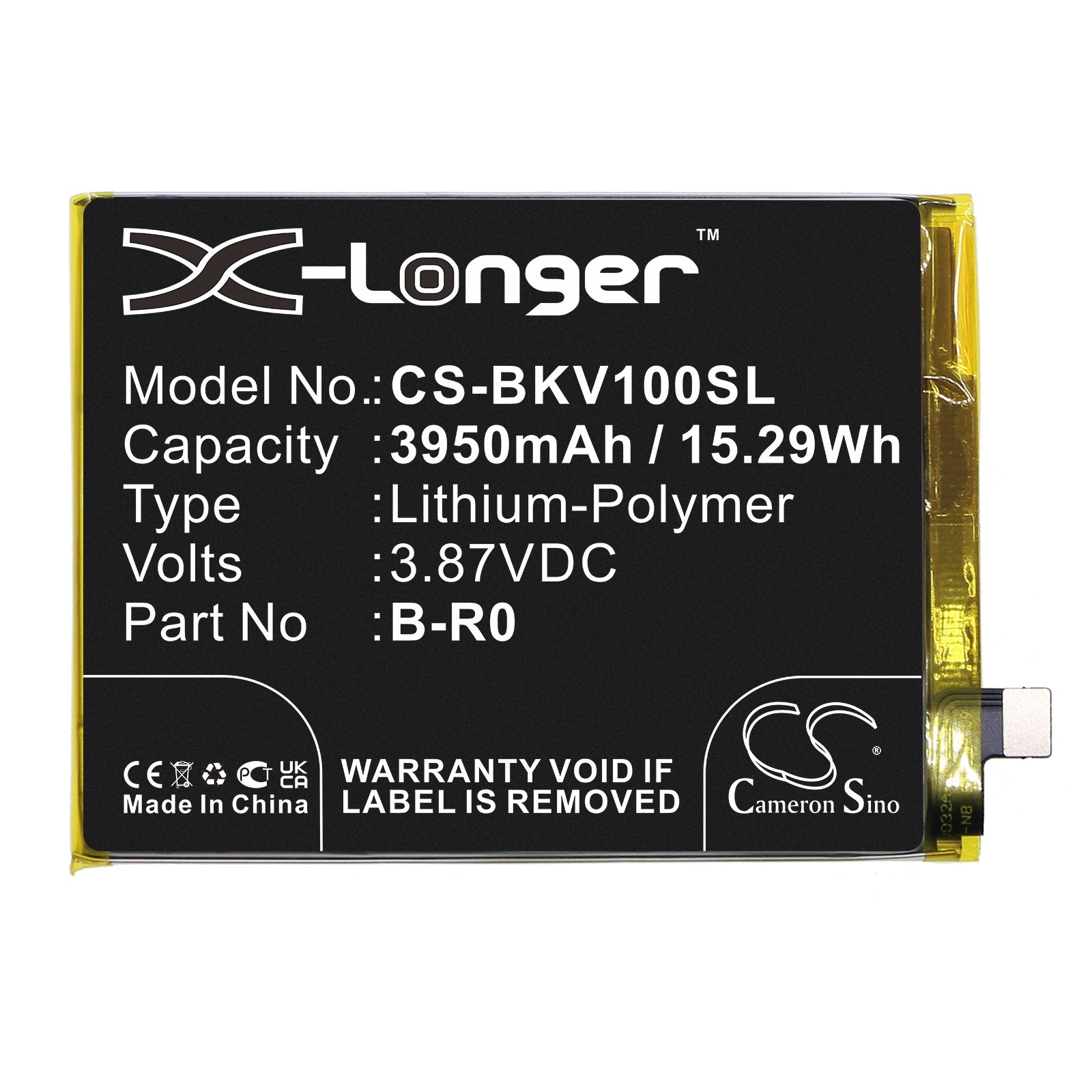 Li-Polymer, Mobile, SmartPhone Battery fits Vivo S10, V2121a, 3.87V, 3950mAh Mobile, SmartPhone Cameron Sino Technology Limited