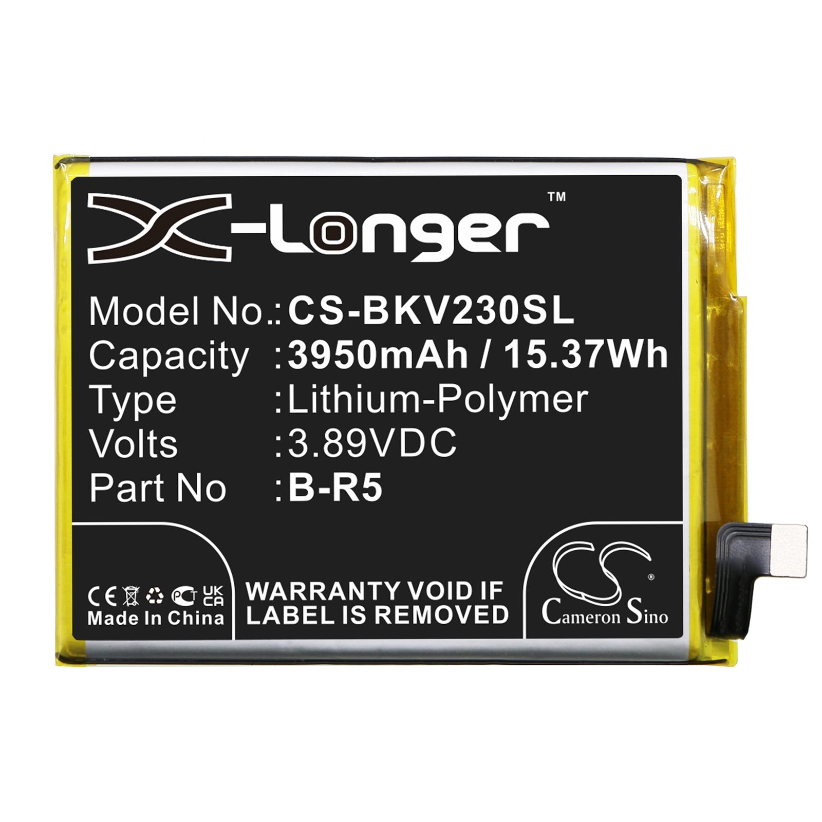 Li-Polymer, Mobile, SmartPhone Battery fits Vivo S10e, S10e 5g, 3.89V, 3950mAh Mobile, SmartPhone Cameron Sino Technology Limited