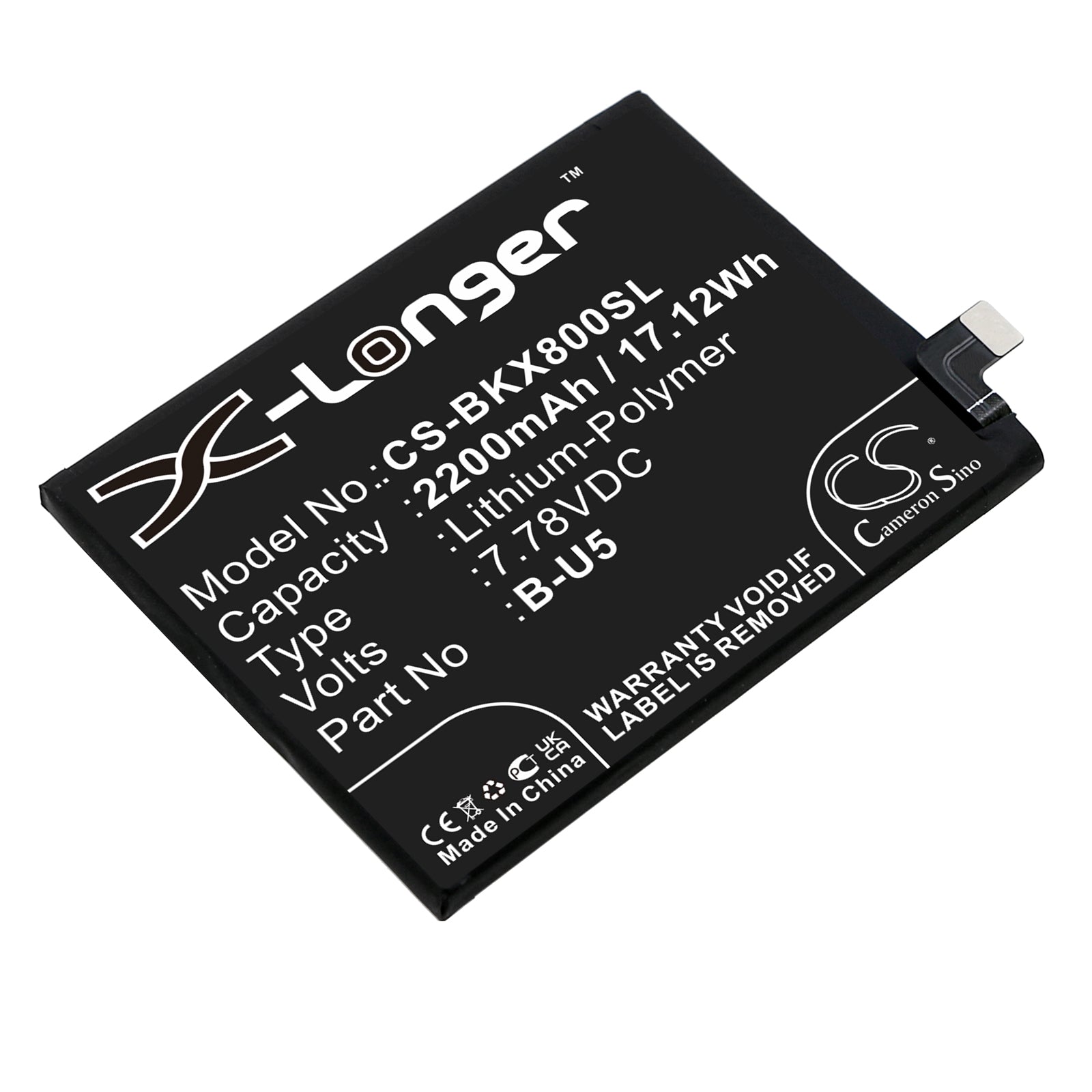 Li-Polymer, Mobile, SmartPhone Battery fits Vivo V2144, V2183a, 7.78V, 2200mAh Mobile, SmartPhone Cameron Sino Technology Limited