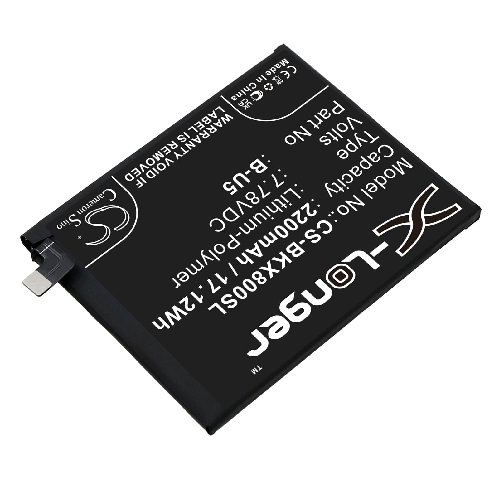 Li-Polymer, Mobile, SmartPhone Battery fits Vivo V2144, V2183a, 7.78V, 2200mAh Mobile, SmartPhone Cameron Sino Technology Limited