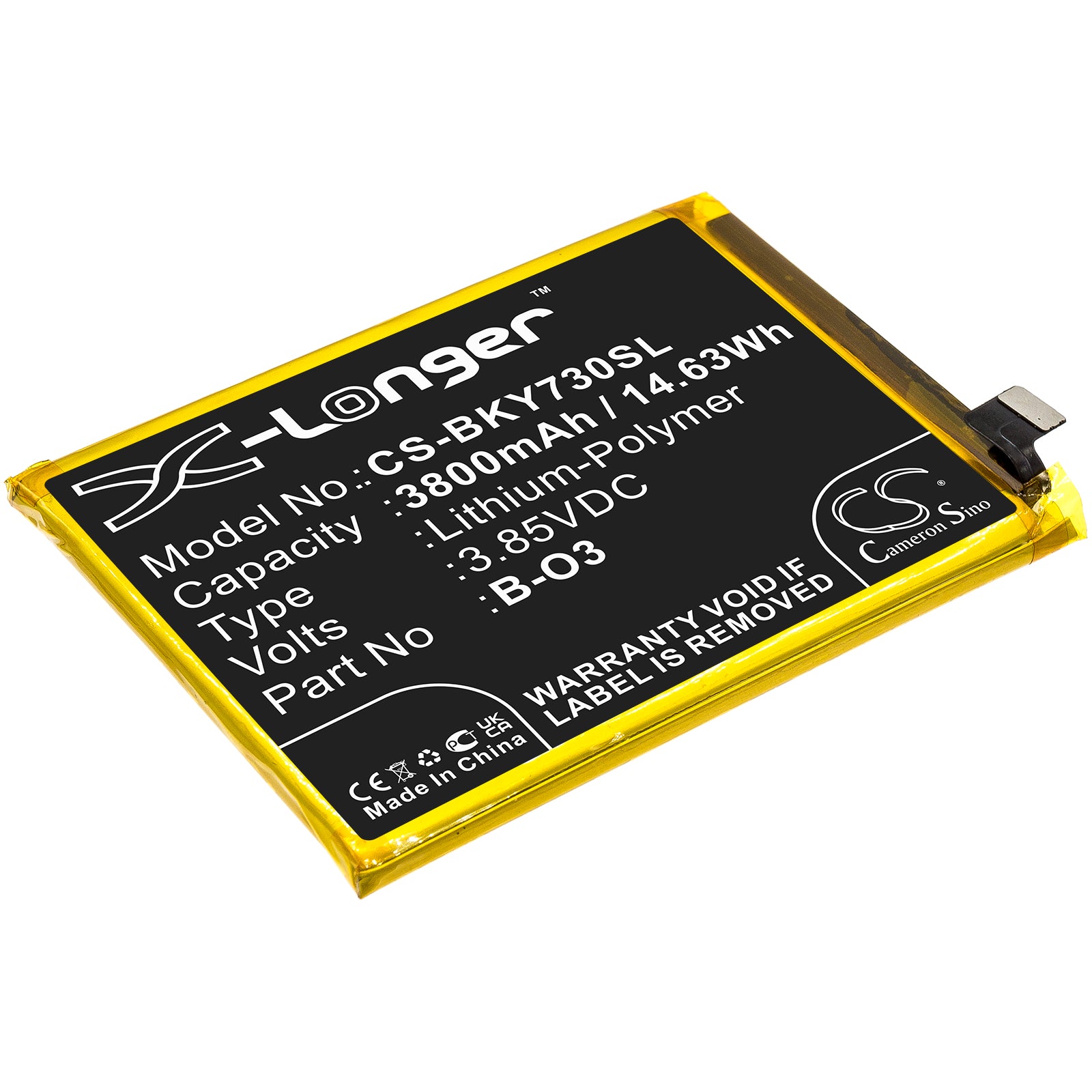 Li-Polymer, Mobile, SmartPhone Battery fits Vivo S7e, S7e 5g 2020, 3.85V, 3800mAh Mobile, SmartPhone Cameron Sino Technology Limited