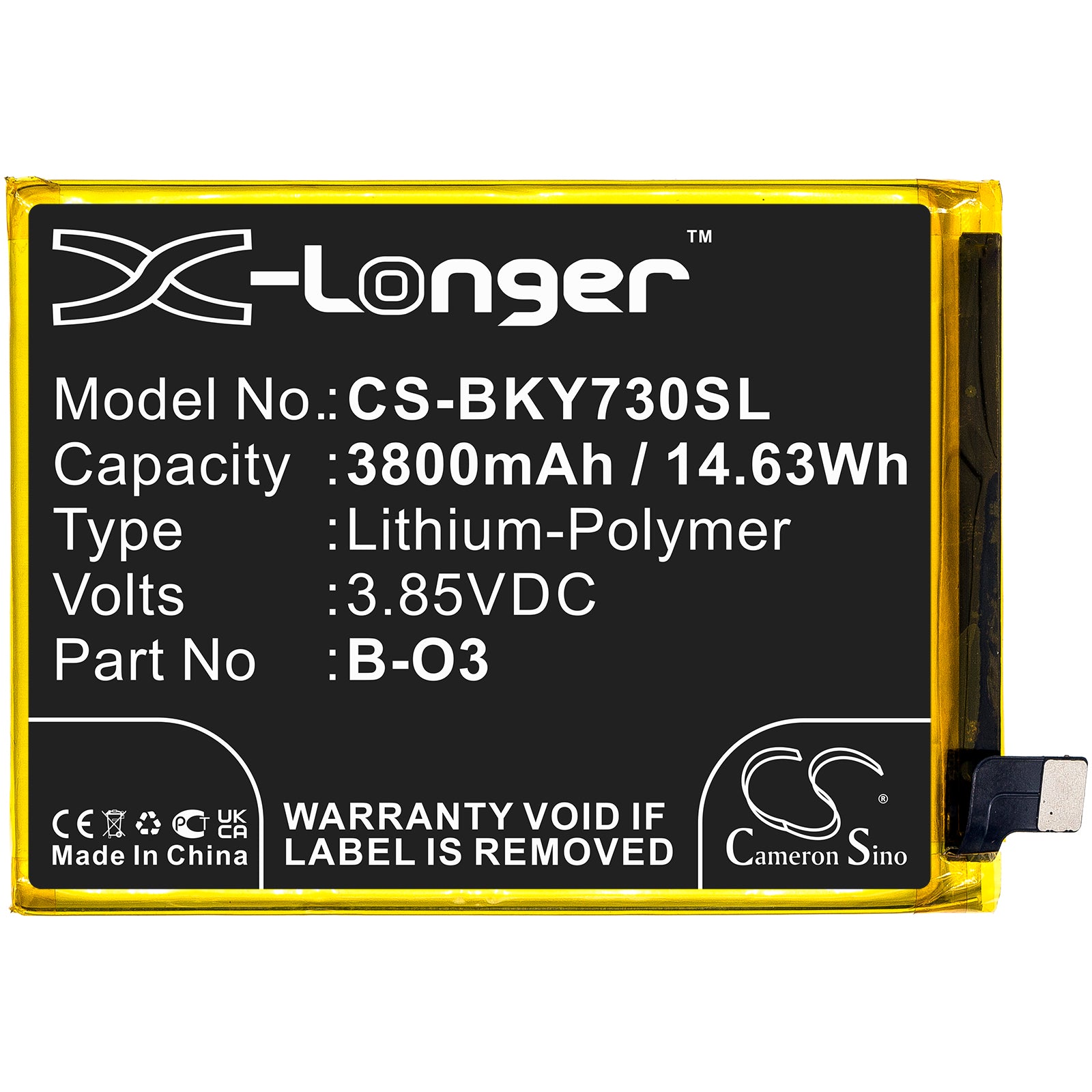 Li-Polymer, Mobile, SmartPhone Battery fits Vivo S7e, S7e 5g 2020, 3.85V, 3800mAh Mobile, SmartPhone Cameron Sino Technology Limited