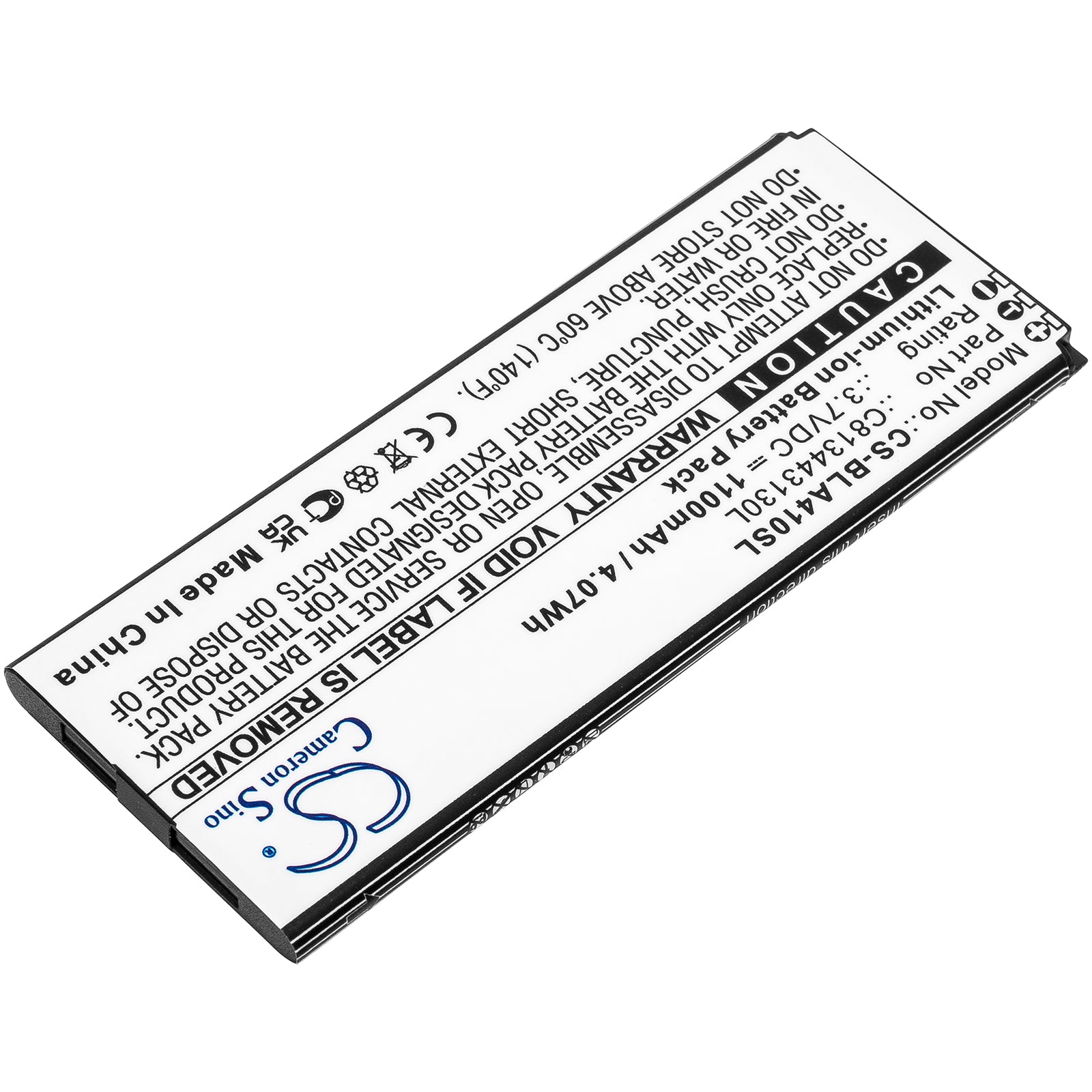Li-ion, Mobile, SmartPhone Battery fits Blu A410u, Advance A4 2019, 3.7V, 1100mAh Mobile, SmartPhone Cameron Sino Technology Limited