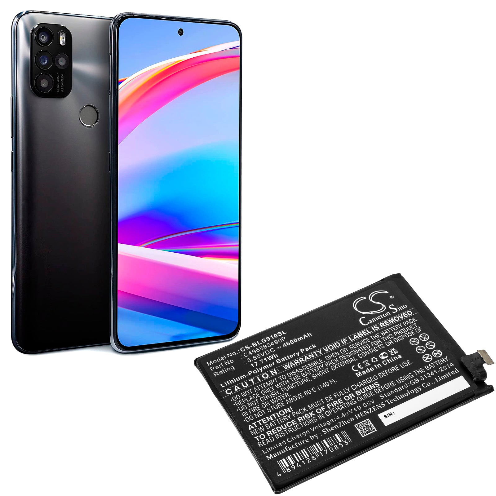 Li-Polymer, Mobile, SmartPhone Battery fits Blu G0530ww, G91 Pro, 3.85V, 4600mAh Mobile, SmartPhone Cameron Sino Technology Limited
