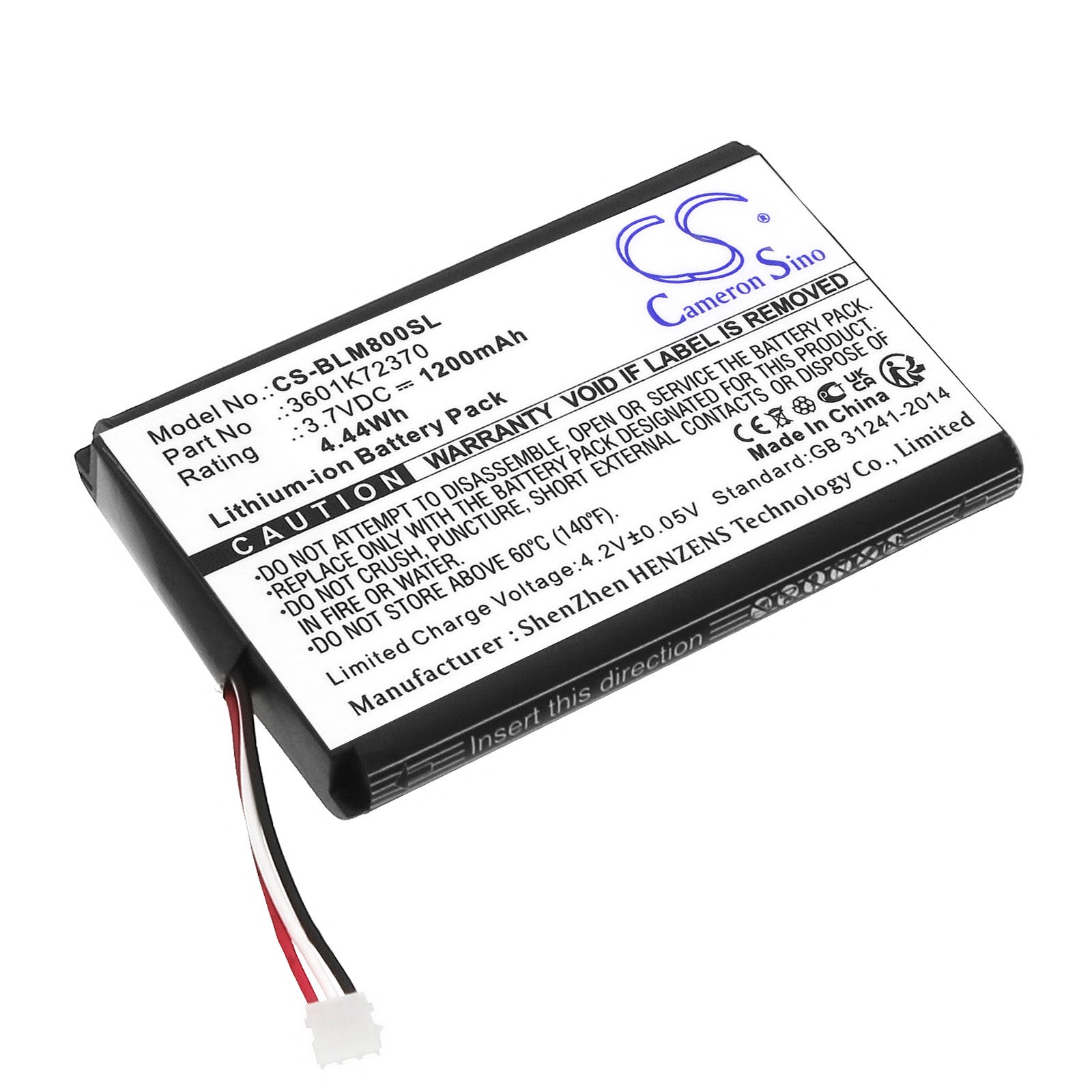 Li-ion, Equipment, Survey, Test Battery fits Bosch 3601k72300, 3601k72350, 3.7V, 1200mAh Equipment, Survey, Test Cameron Sino Technology Limited