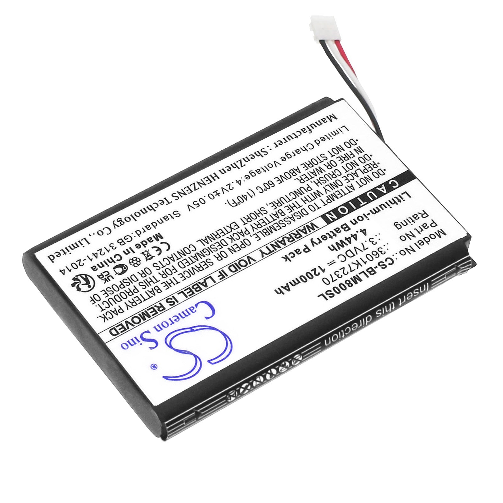 Li-ion, Equipment, Survey, Test Battery fits Bosch 3601k72300, 3601k72350, 3.7V, 1200mAh Equipment, Survey, Test Cameron Sino Technology Limited